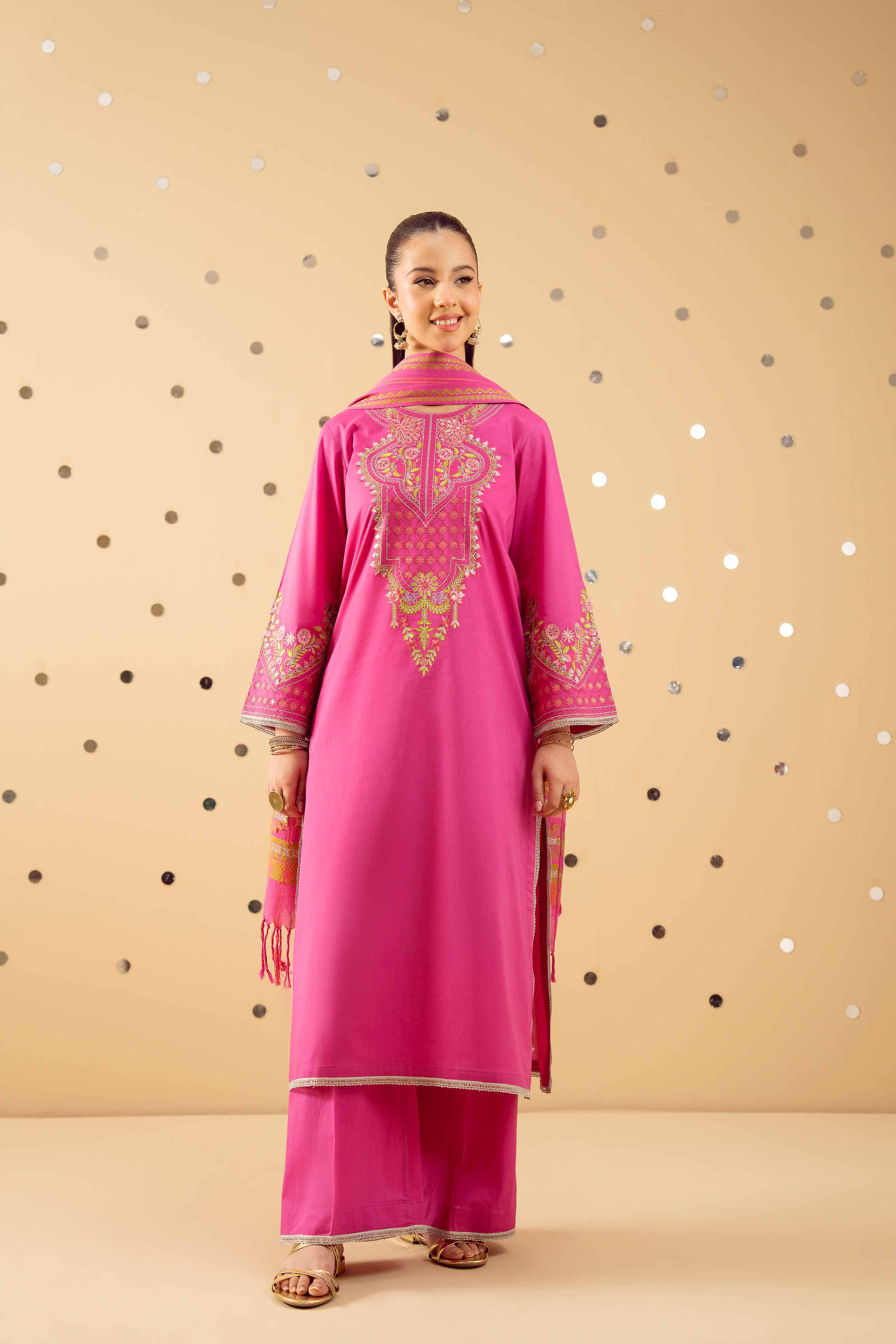 3 Piece - Embroidered Suit - PE25-371