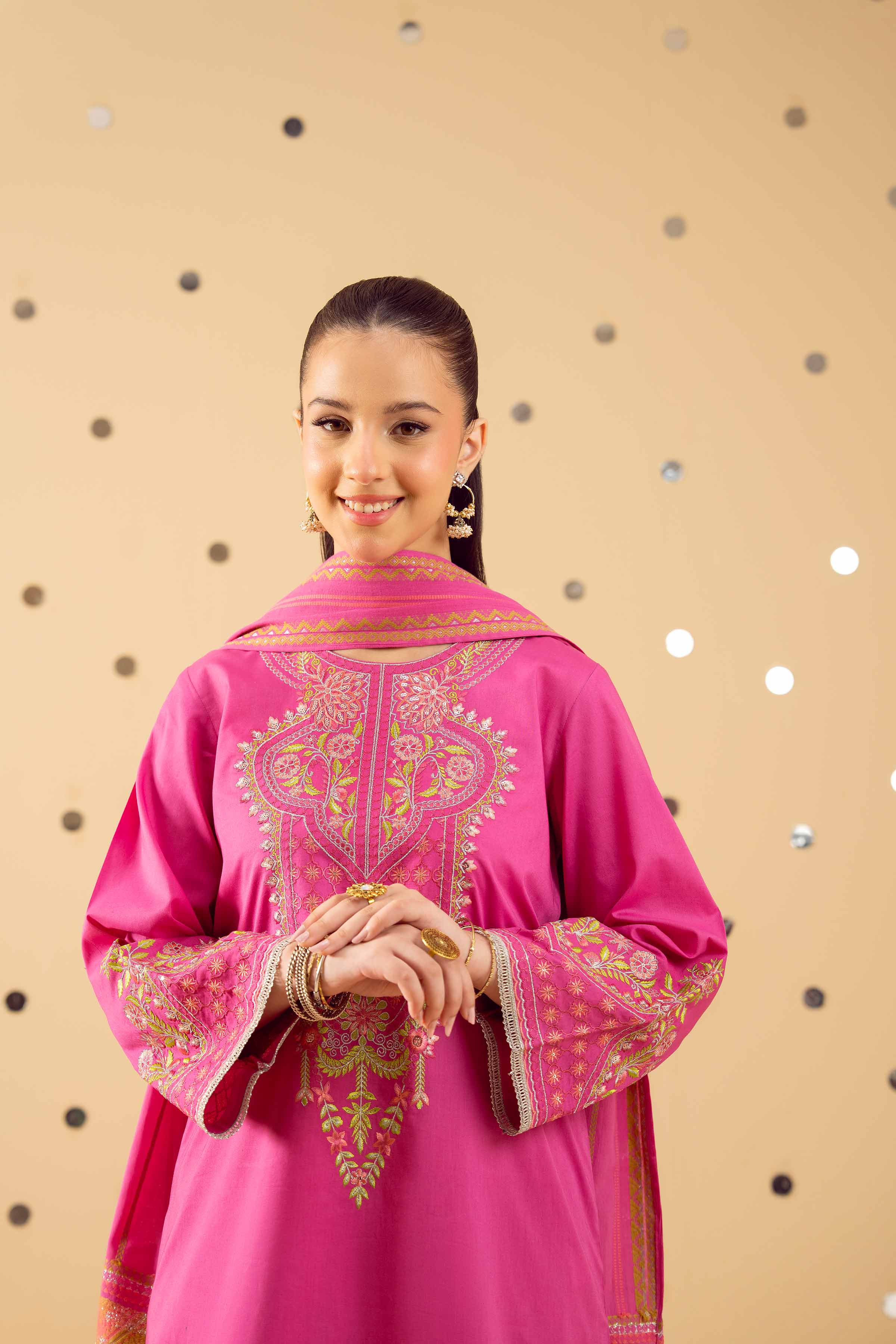 3 Piece - Embroidered Suit - PE25-371