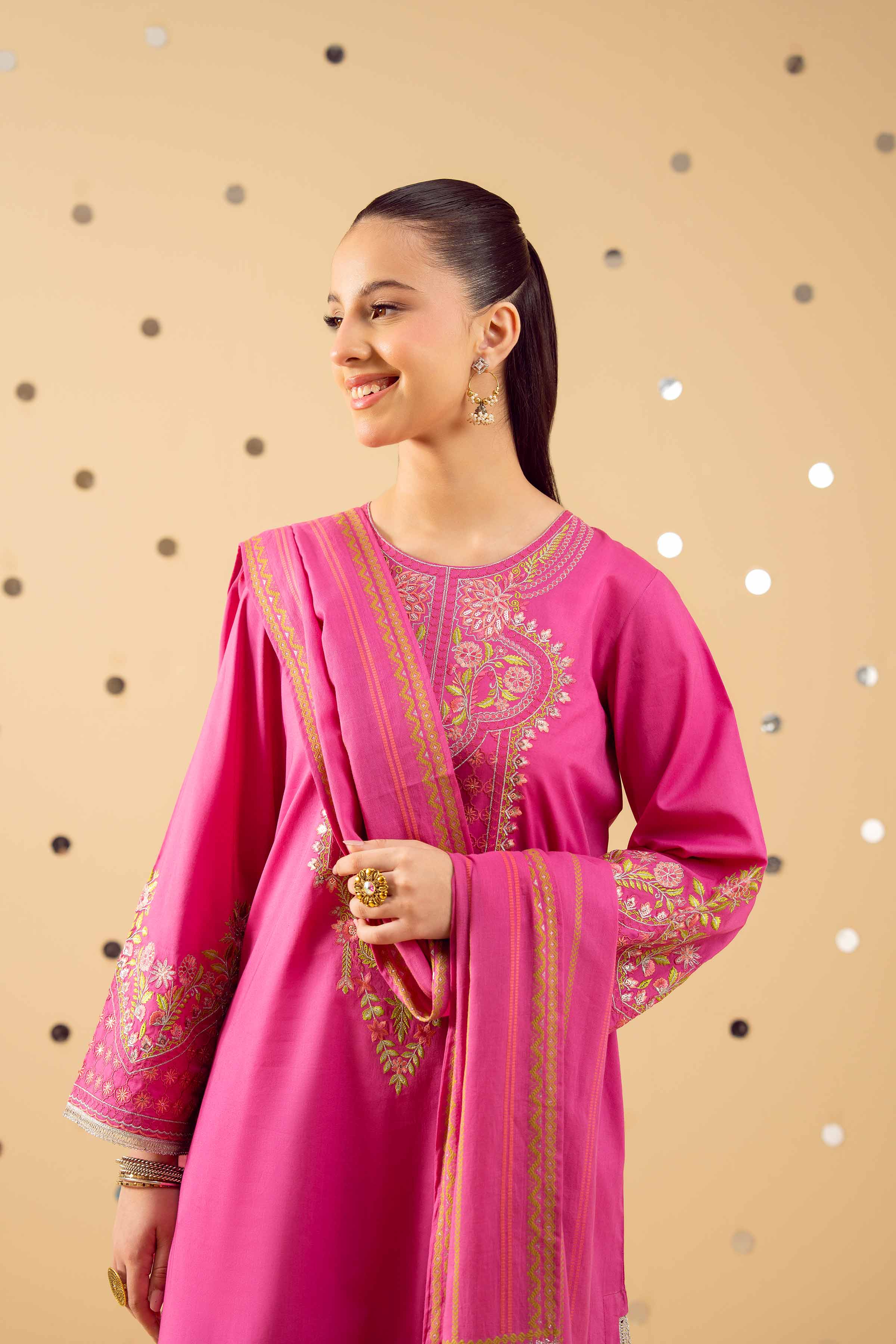 3 Piece - Embroidered Suit - PE25-371