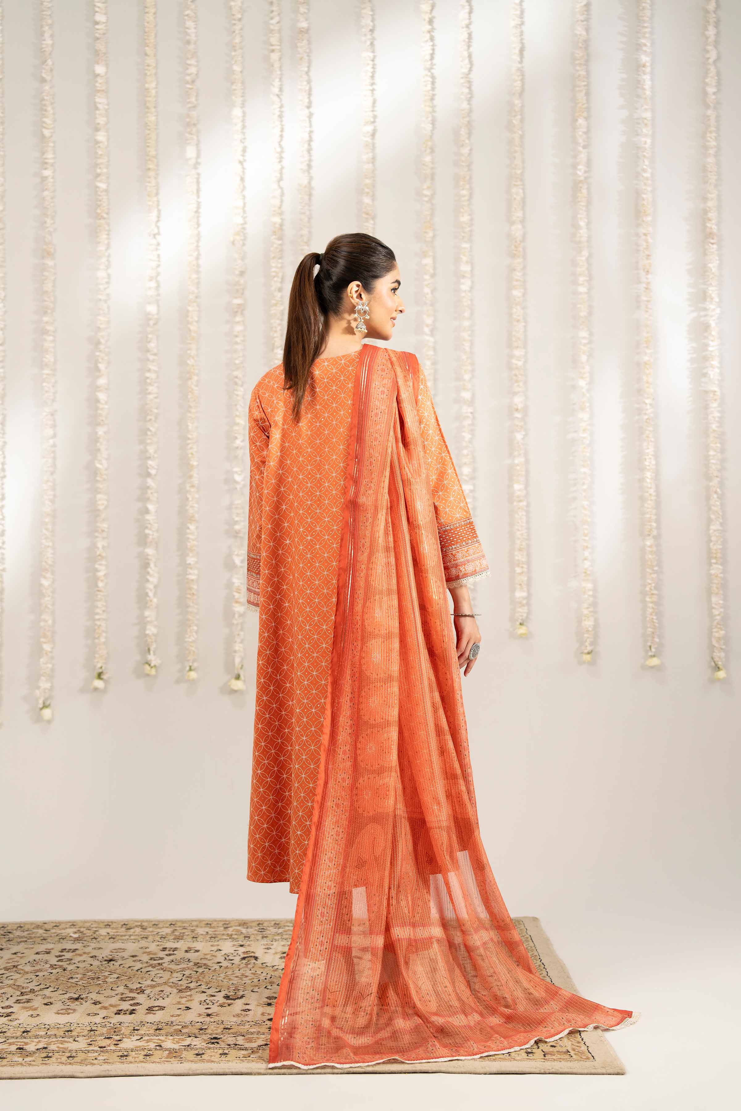 3 Piece - Printed Embroidered Suit - PE25-378