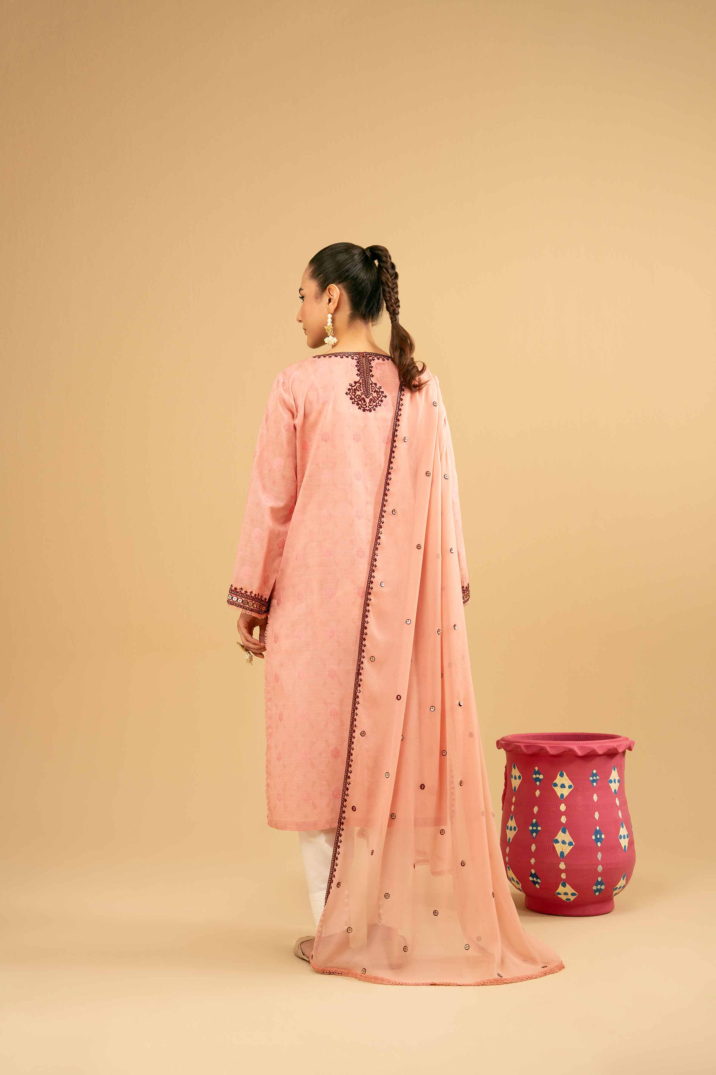 2 Piece - Embroidered Suit - PE25-387