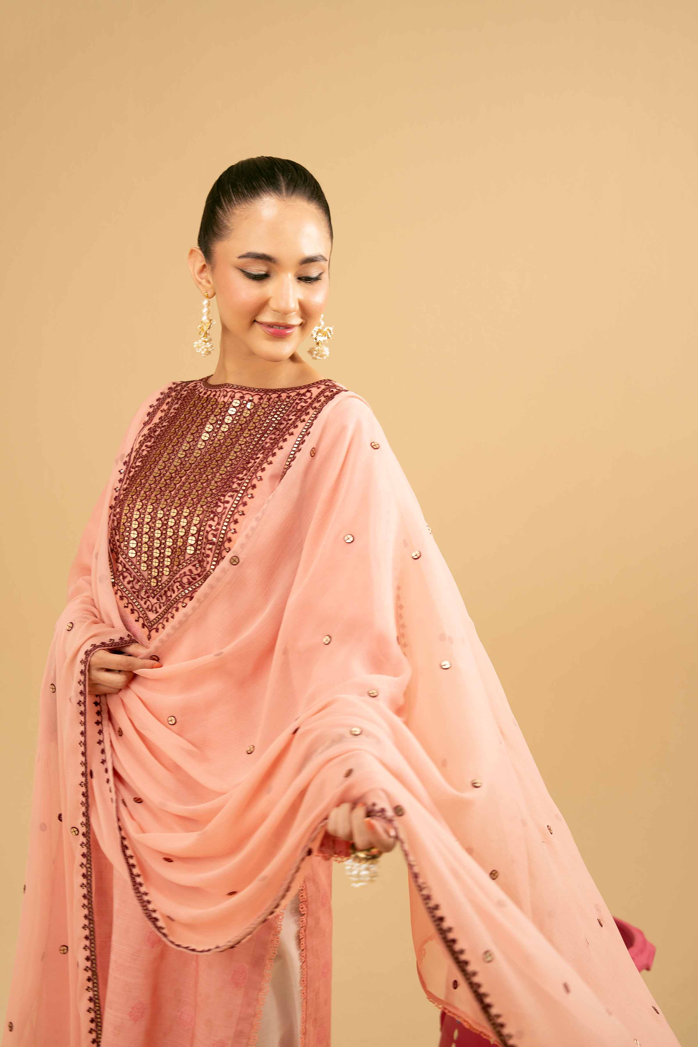 2 Piece - Embroidered Suit - PE25-387