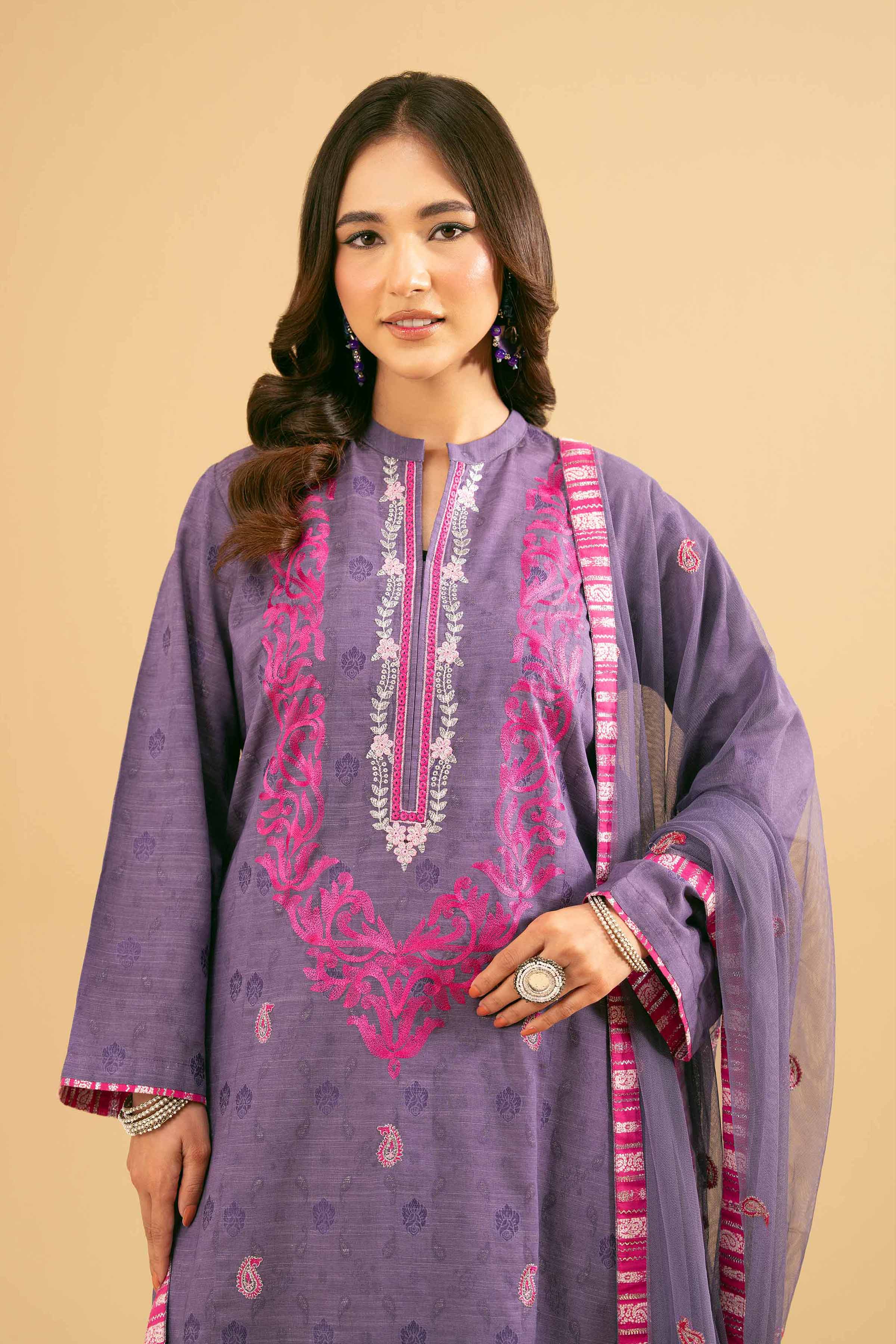 2 Piece - Embroidered Suit - PE25-471
