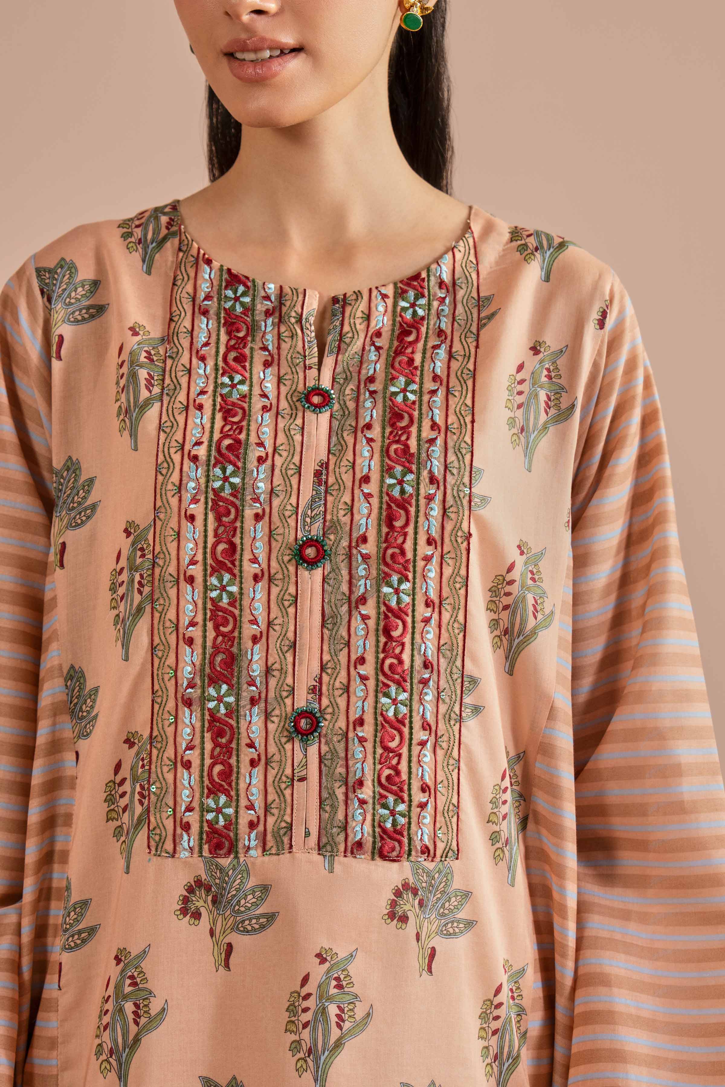 Printed Embroidered Shirt - PE26-01