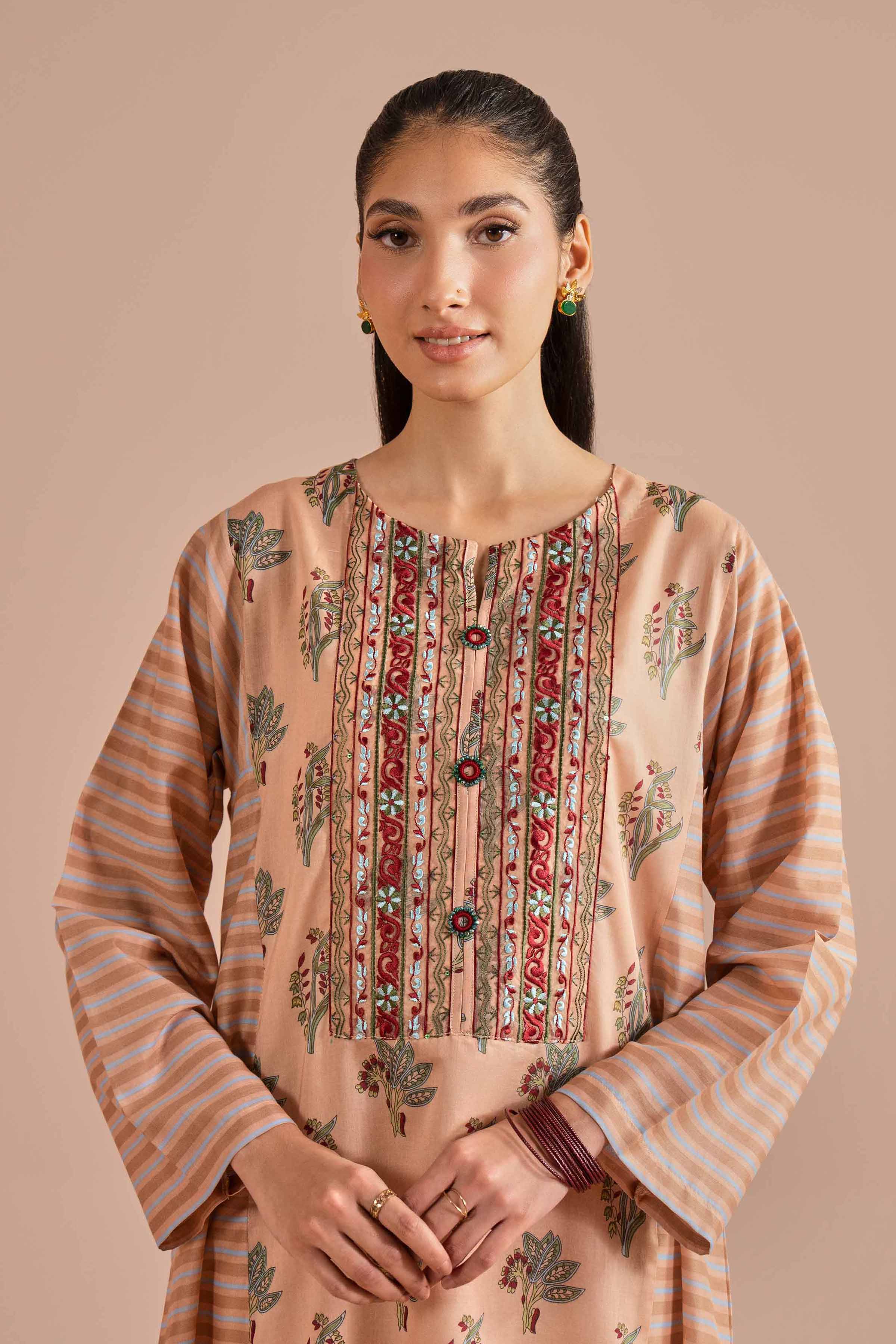 Printed Embroidered Shirt - PE26-01