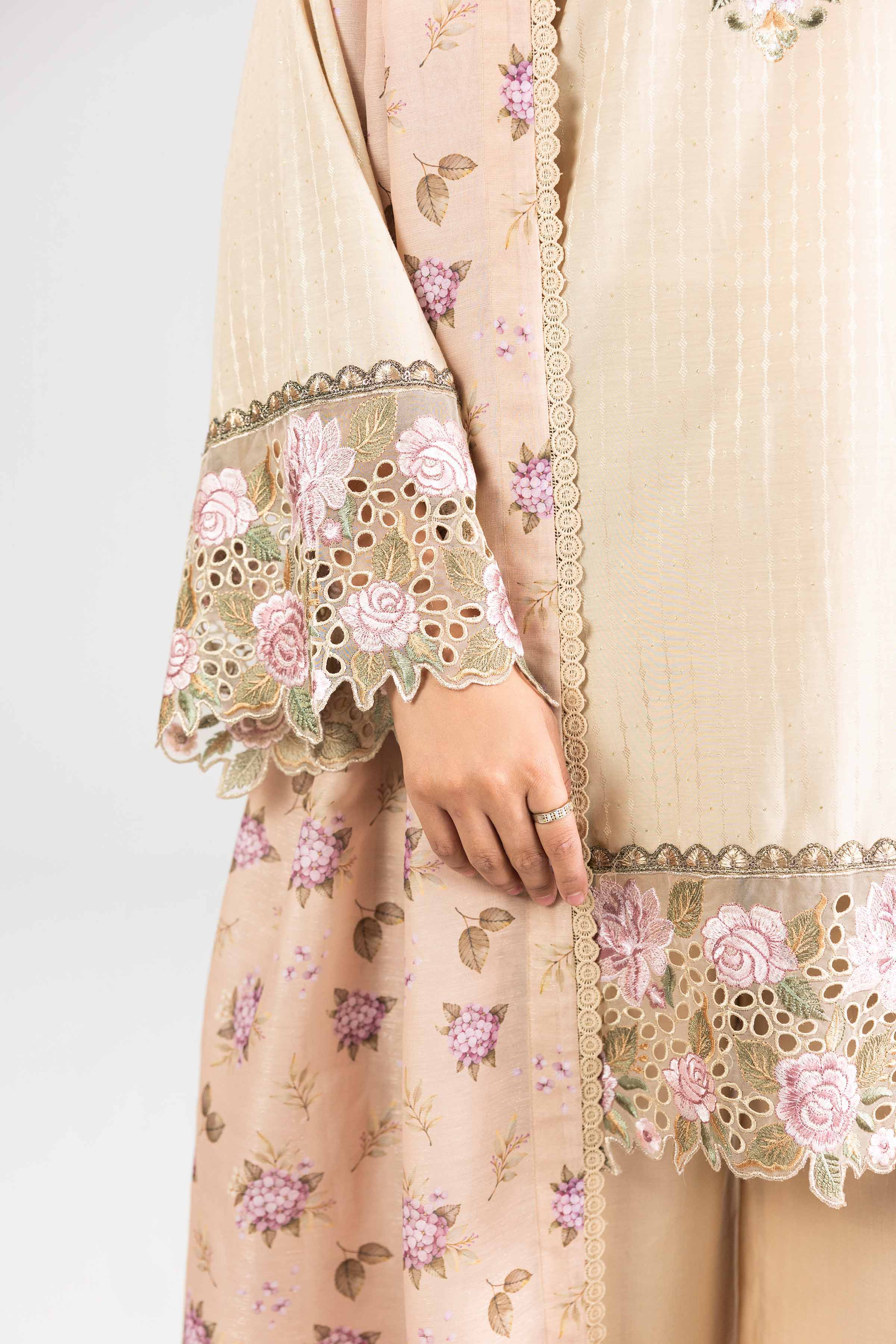 3 Piece - Printed Embroidered Suit - PE26-113