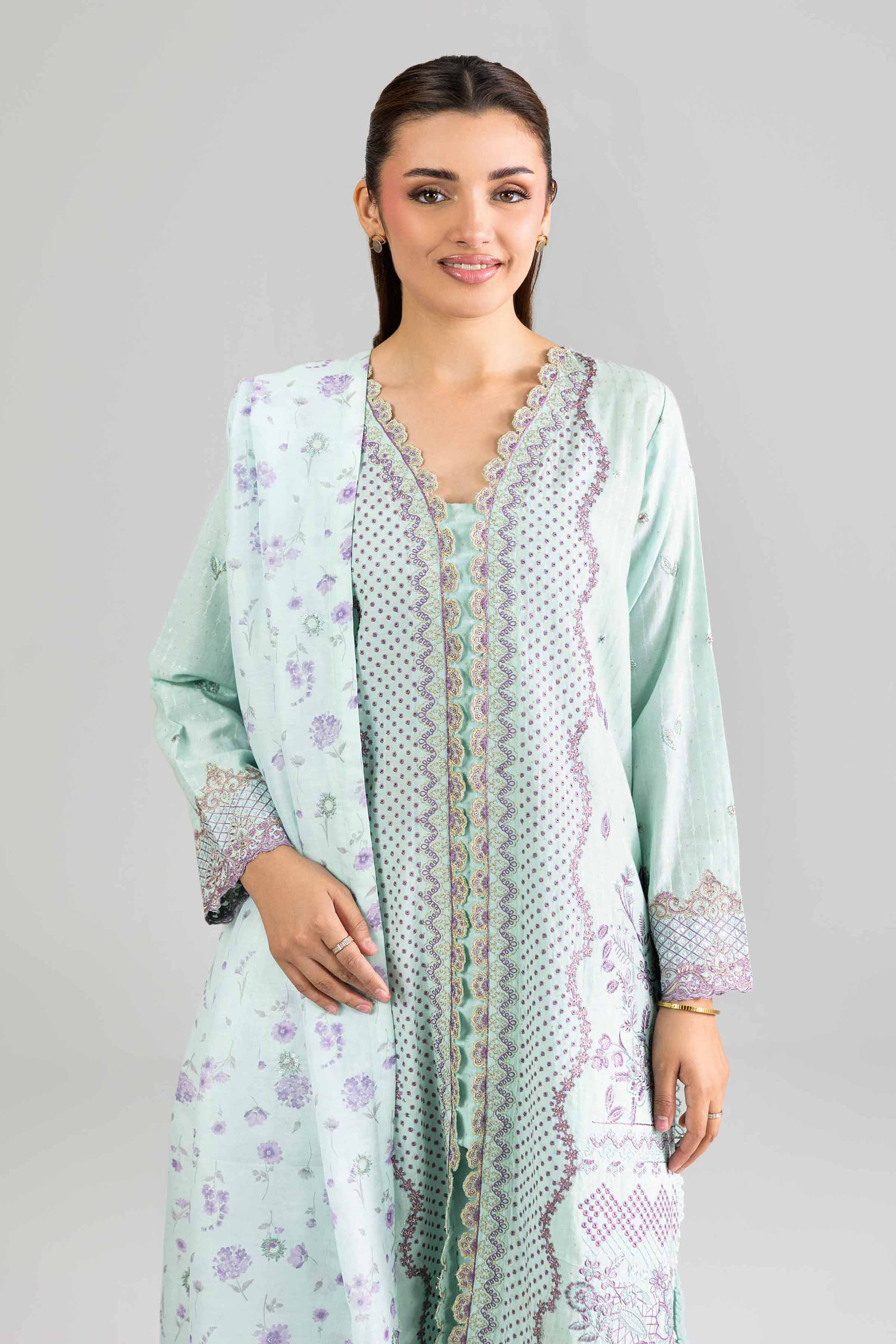 3 Piece - Embroidered Suit - PE26-114