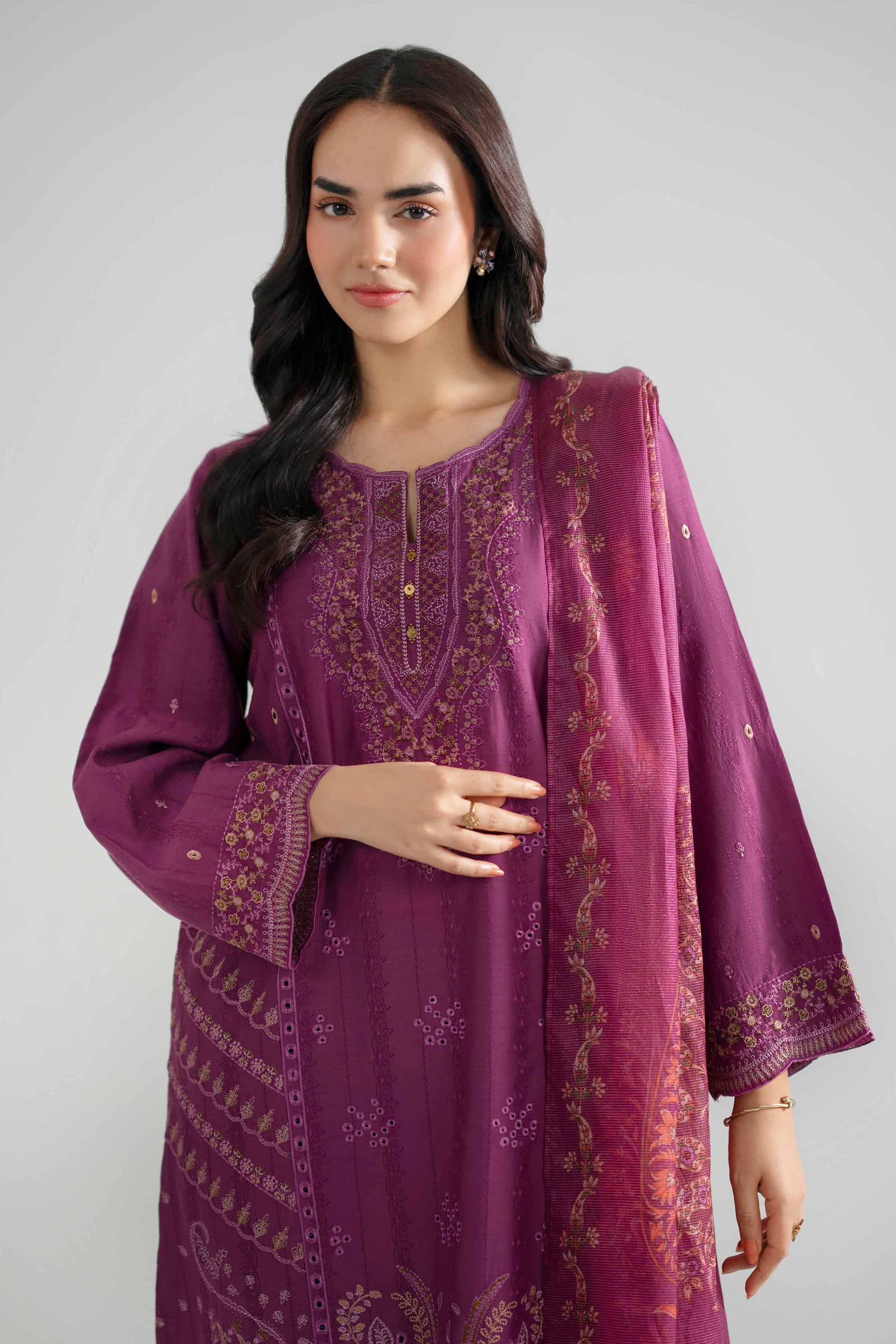 3 Piece - Embroidered Suit - PE26-119