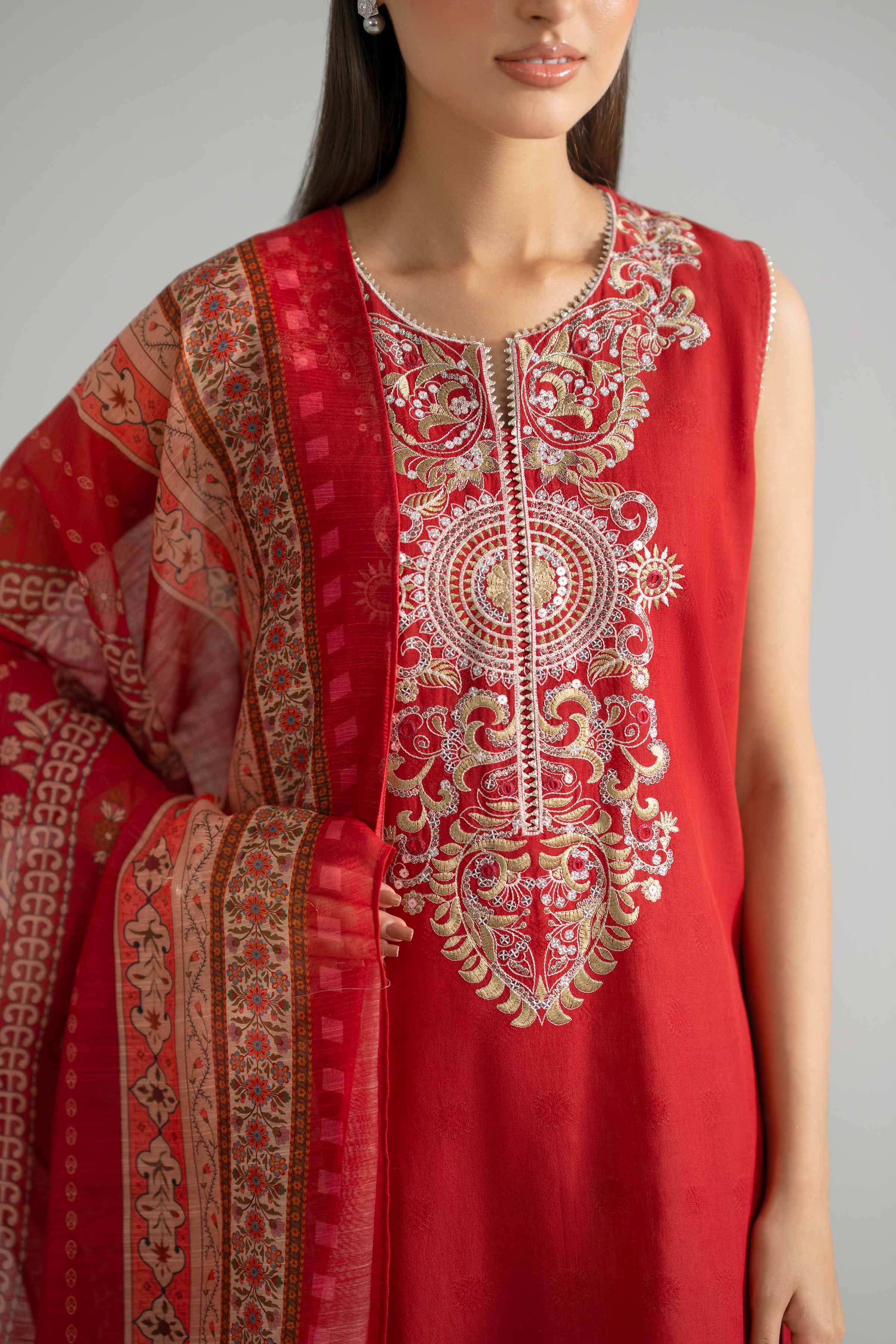 2 Piece - Embroidered Suit - PE26-128