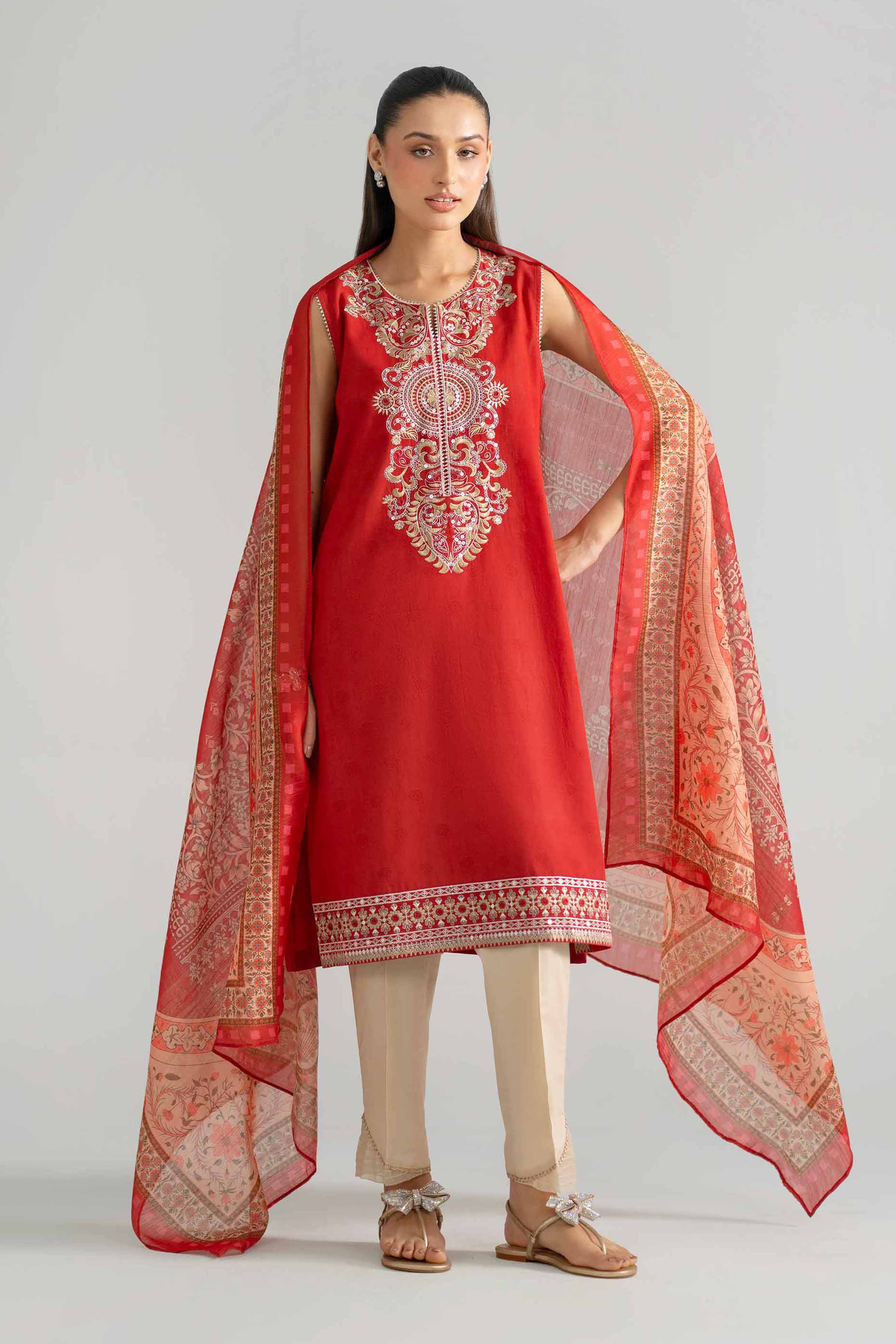 2 Piece - Embroidered Suit - PE26-128
