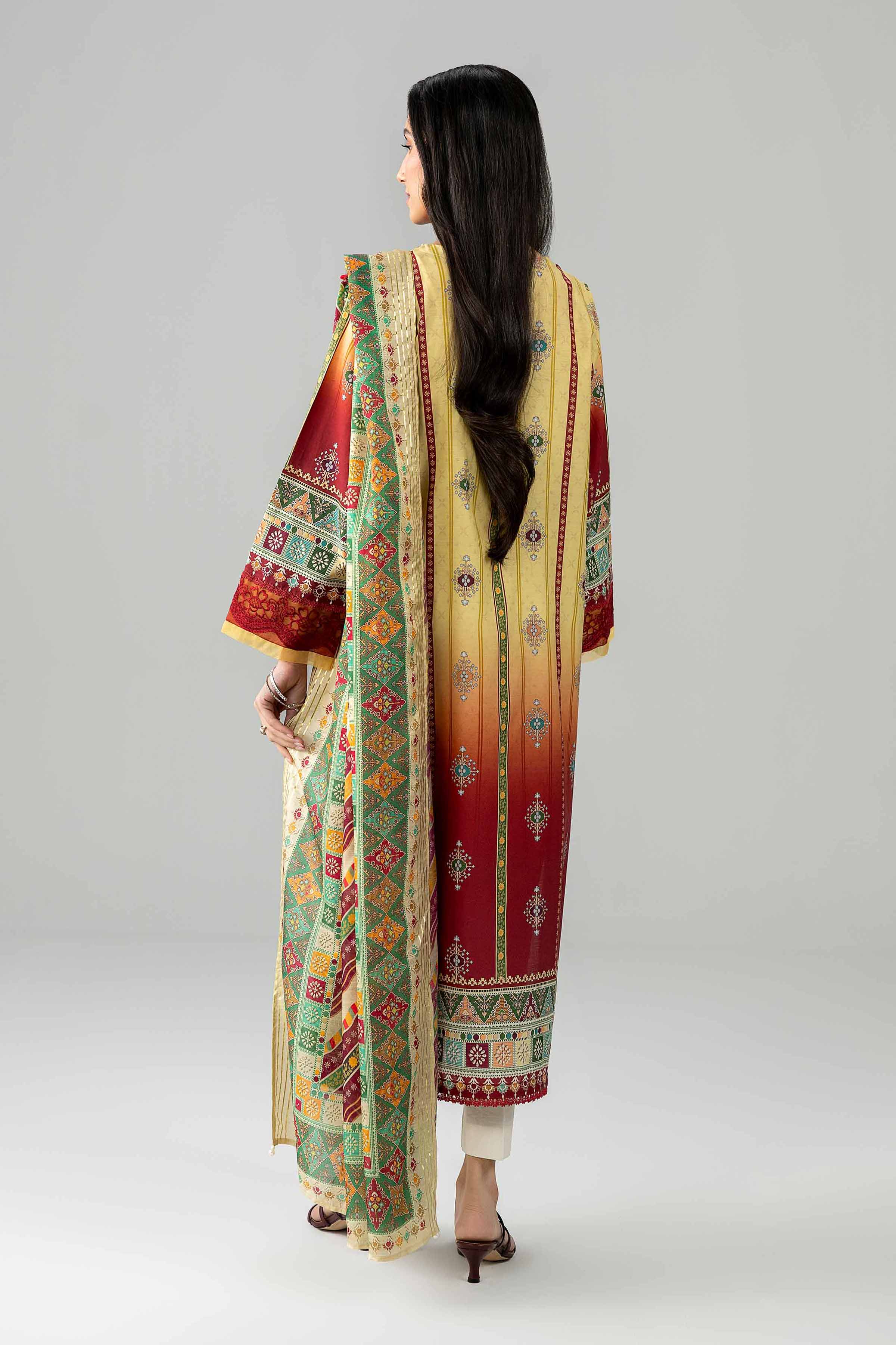 2 Piece - Printed Embroidered Suit - PE26-134