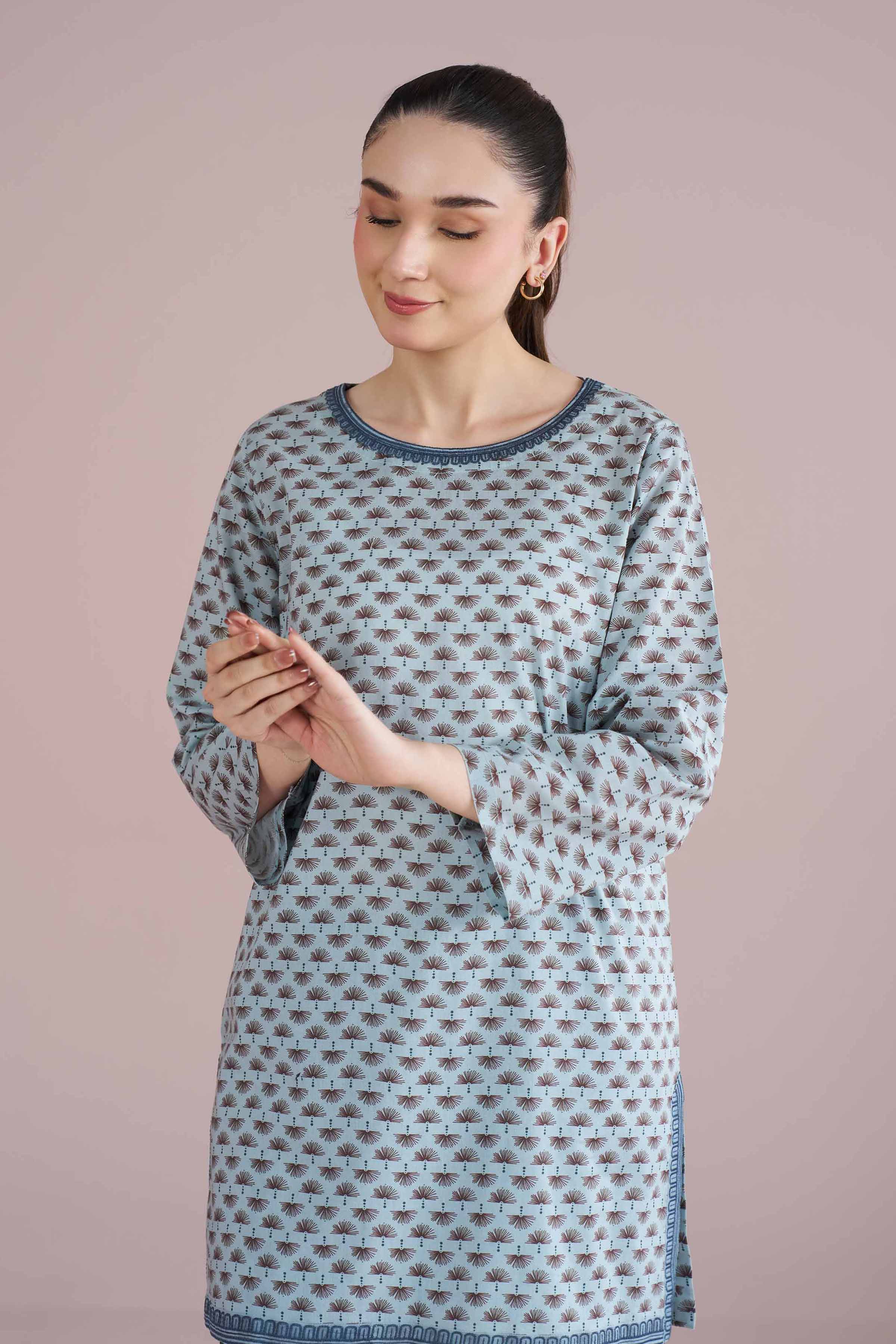 2 Piece - Printed Embroidered Suit - PE26-202