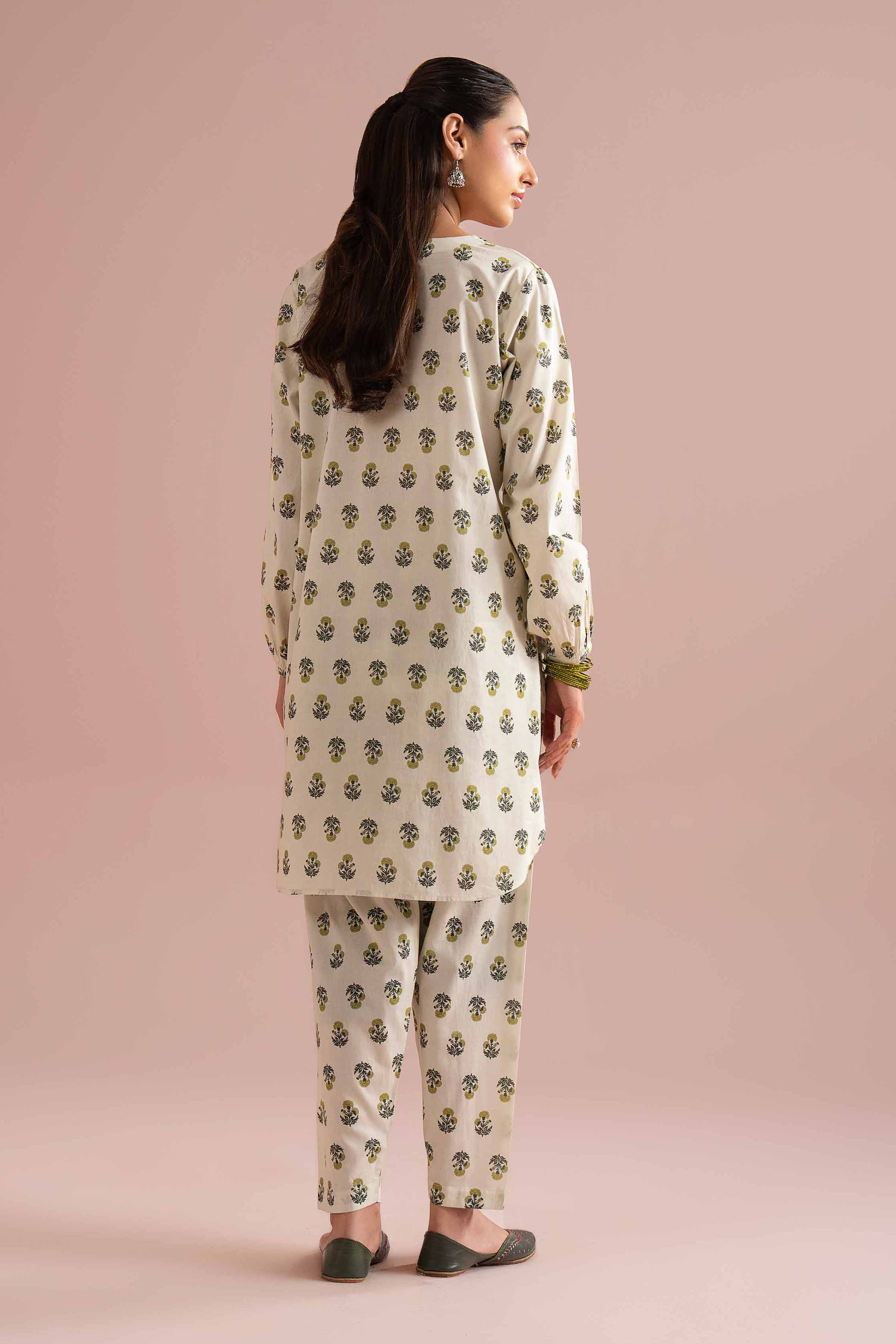 2 Piece - Printed Embroidered Suit - PE26-215