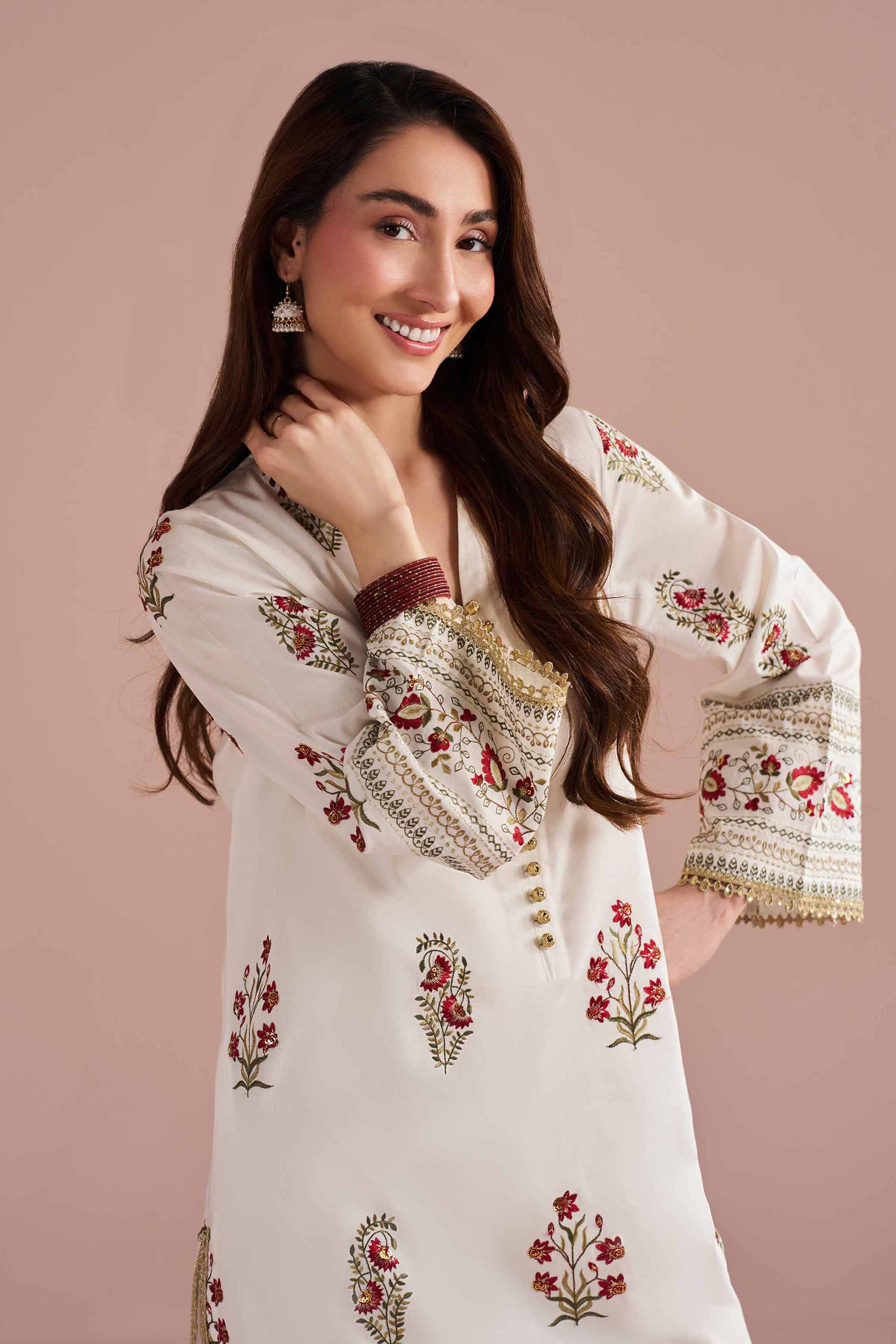 2 Piece - Embroidered Suit - PE26-242