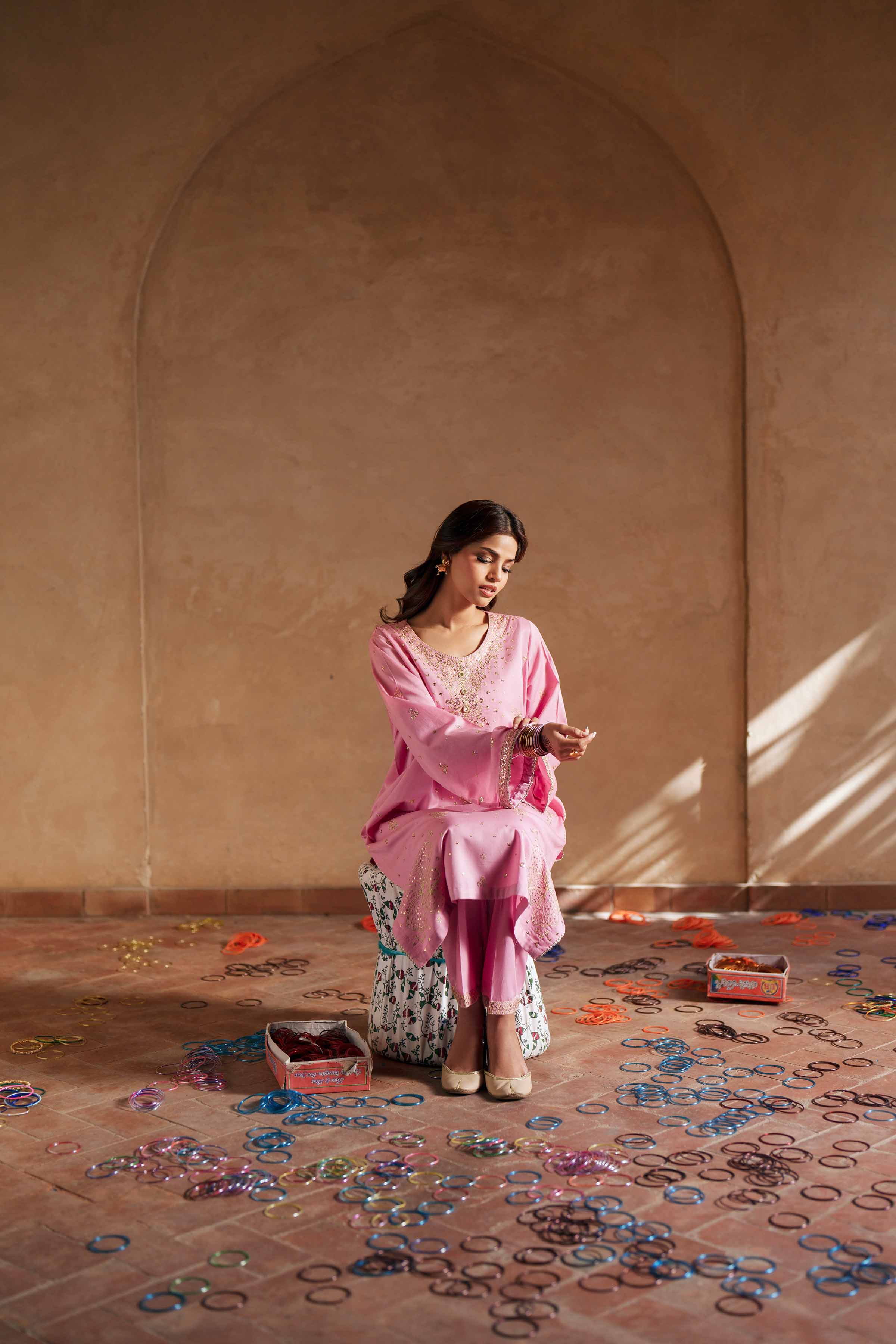 2 Piece - Embroidered Suit - PE26-248