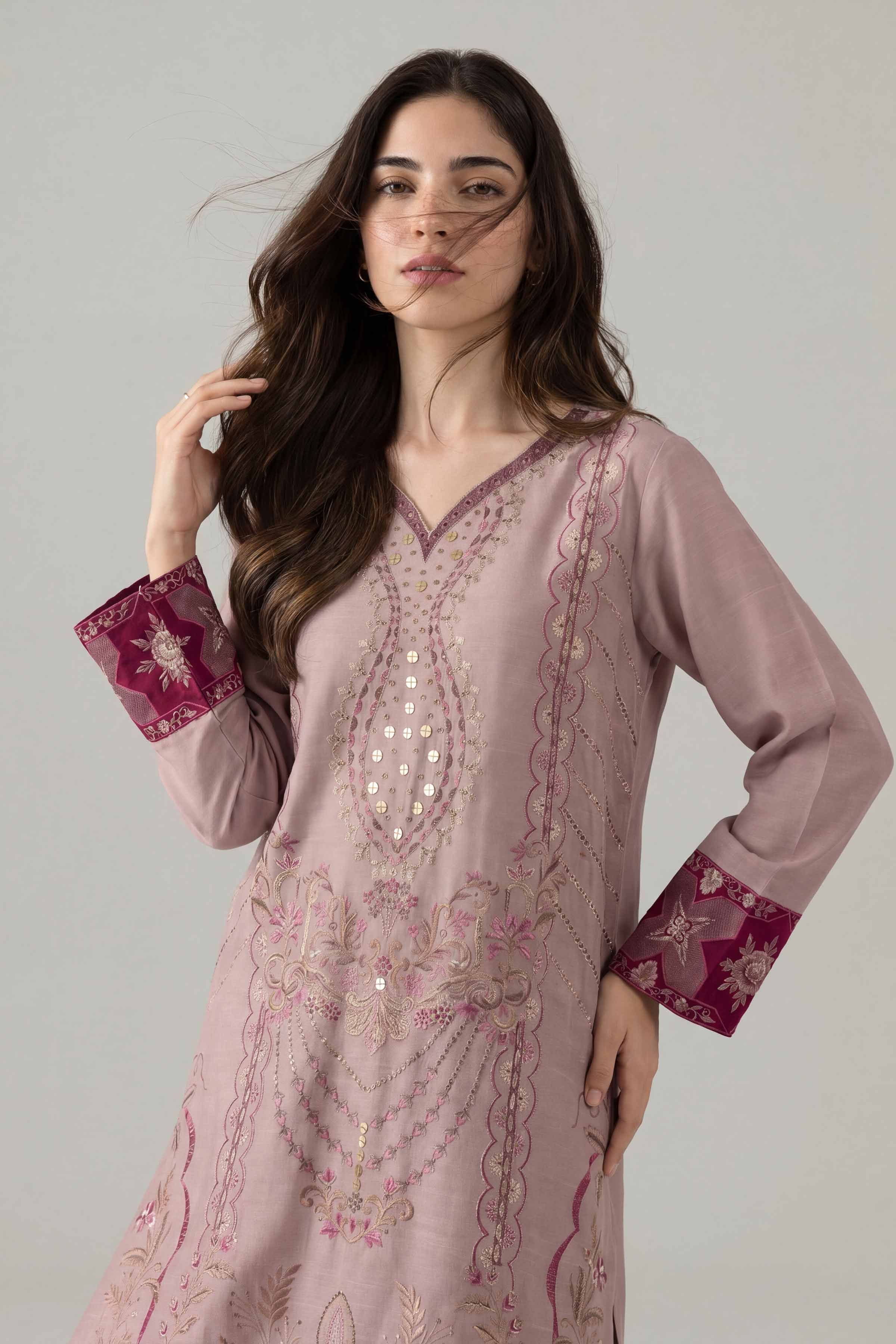 2 Piece - Embroidered Suit - PE26-258