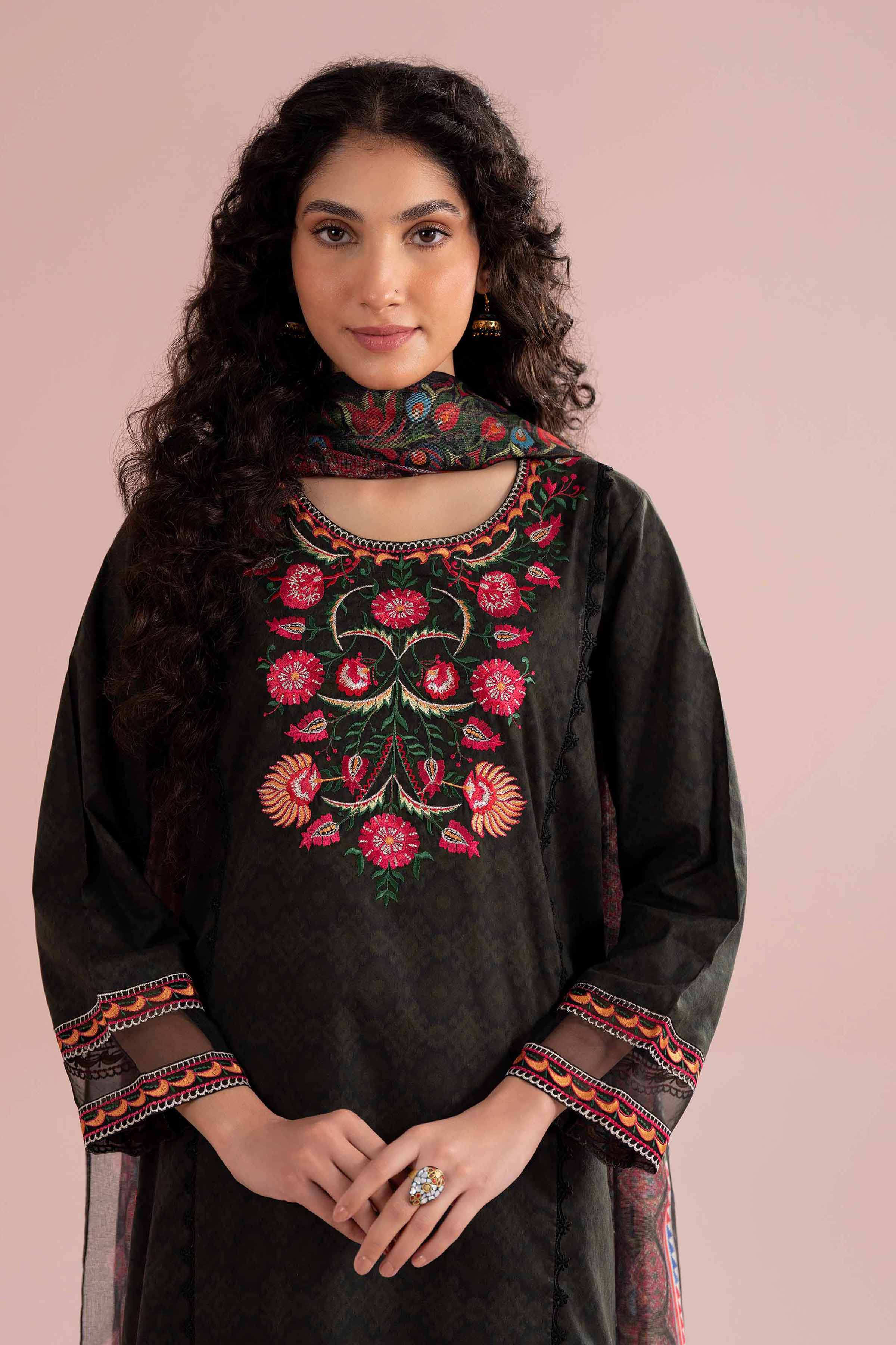 3 Piece - Embroidered Suit - PE26-329