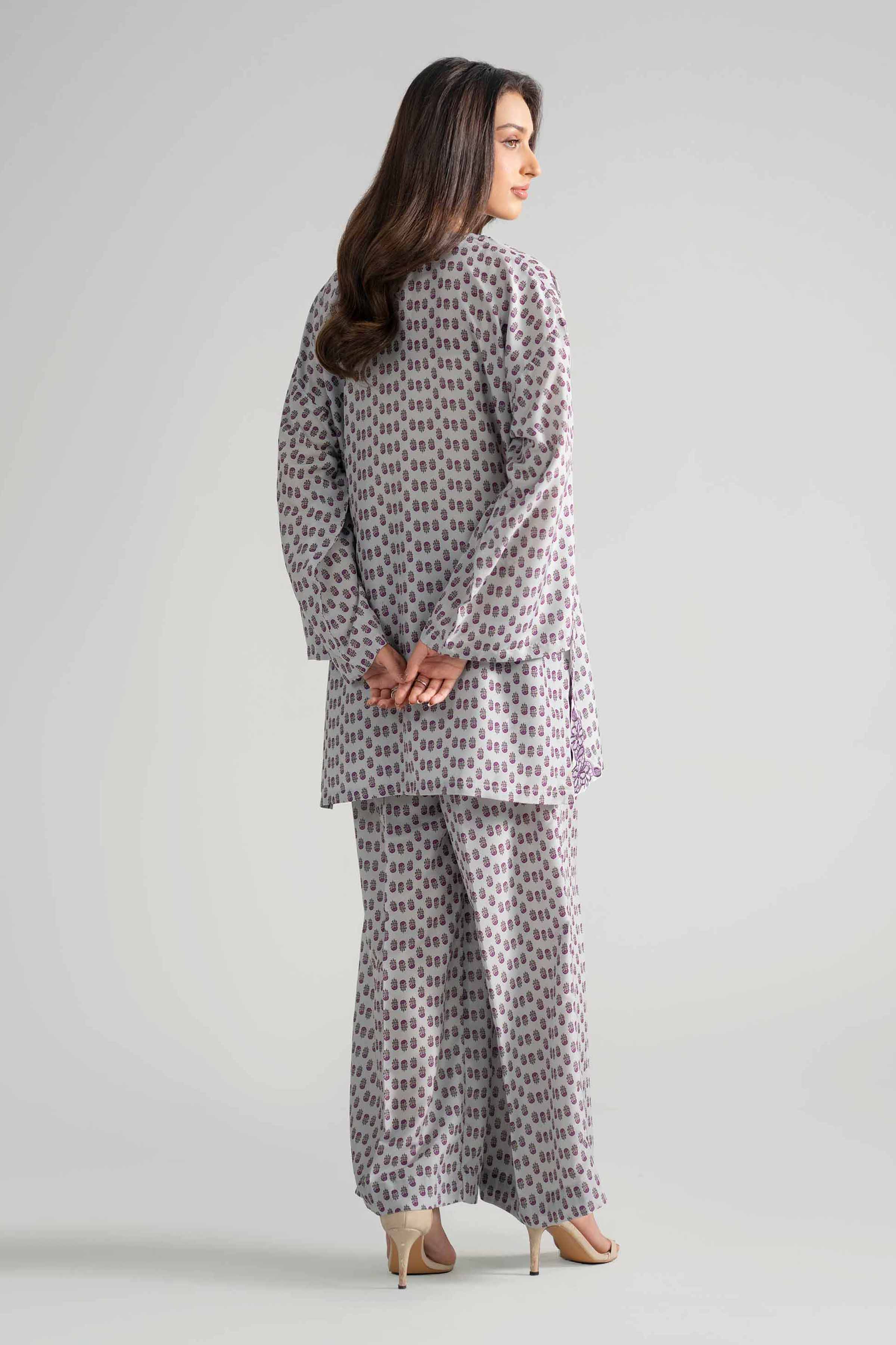 2 Piece - Printed Embroidered Suit - PE26-353