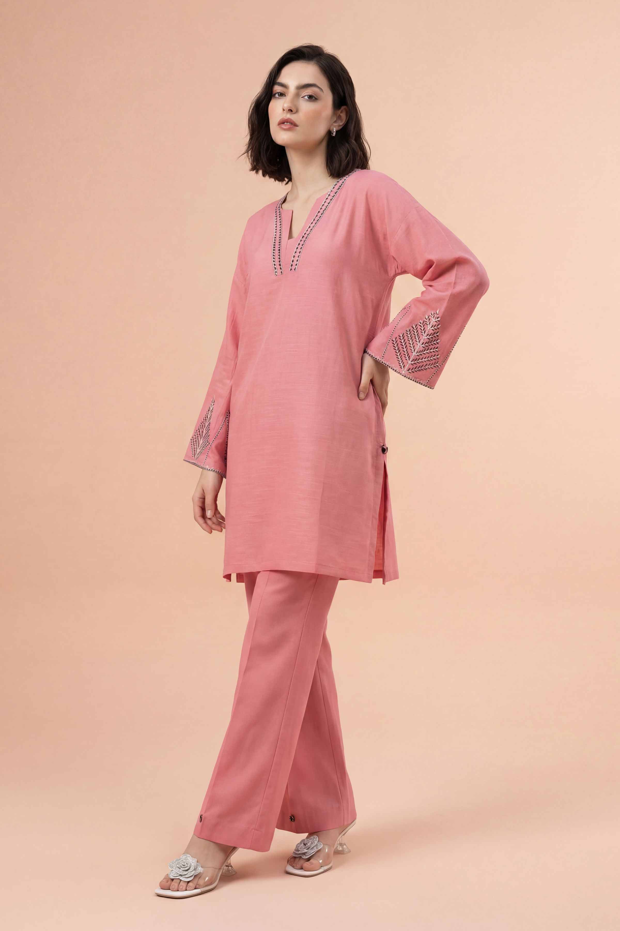2 Piece - Embroidered Suit - PE26-397