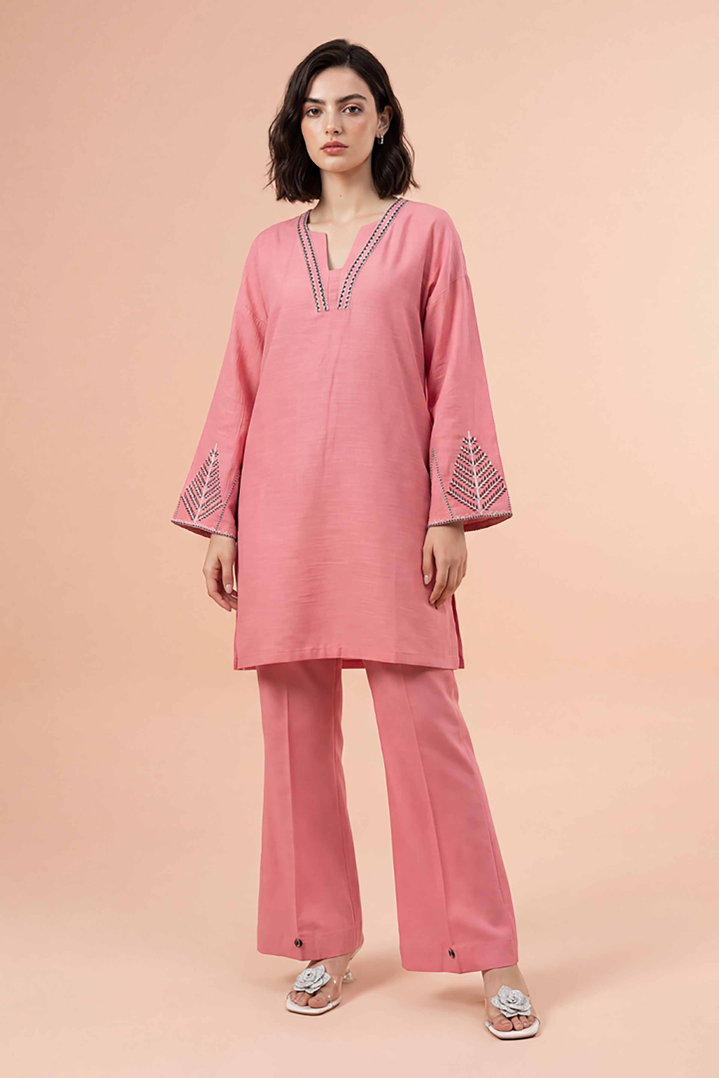 2 Piece - Embroidered Suit - PE26-397