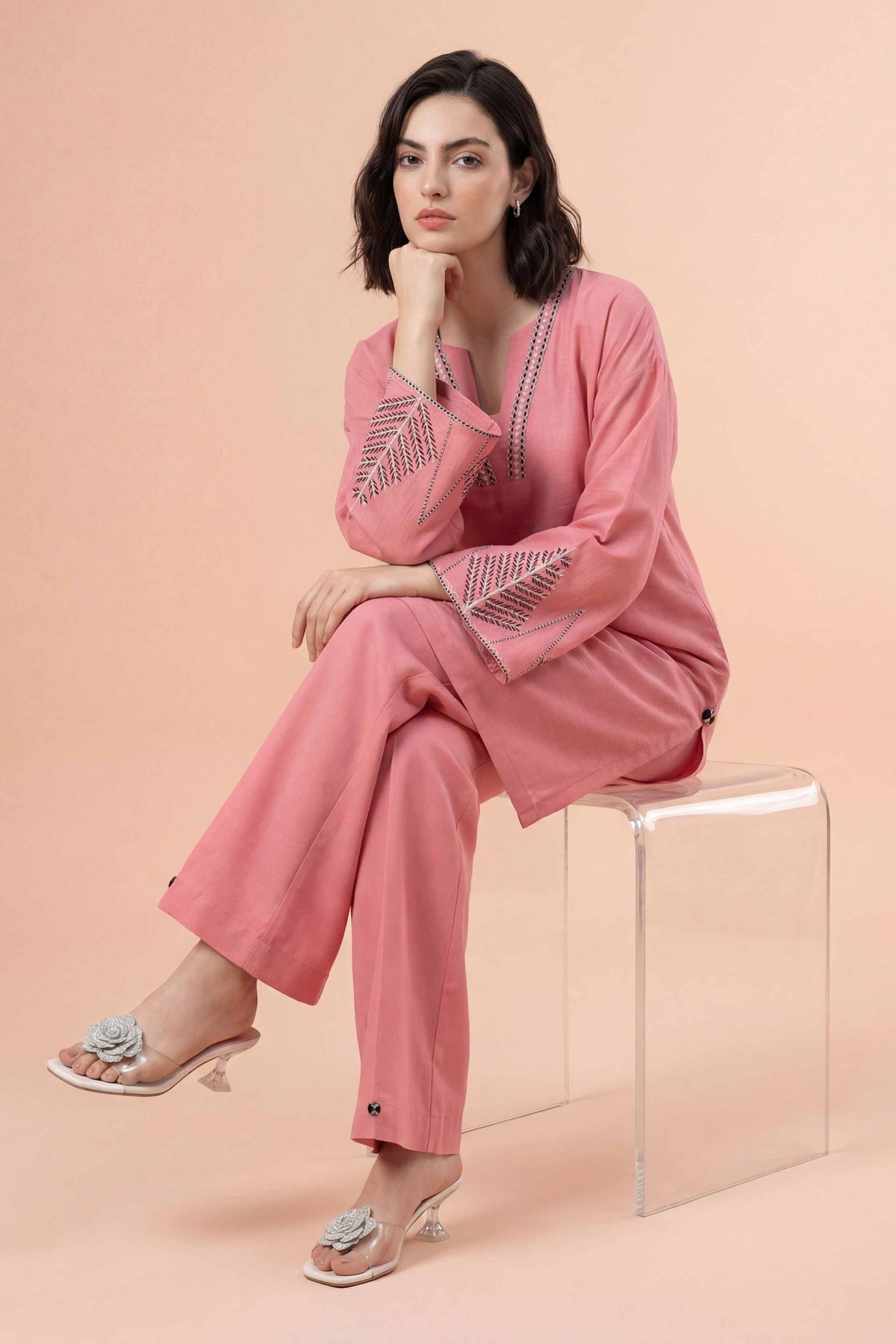 2 Piece - Embroidered Suit - PE26-397