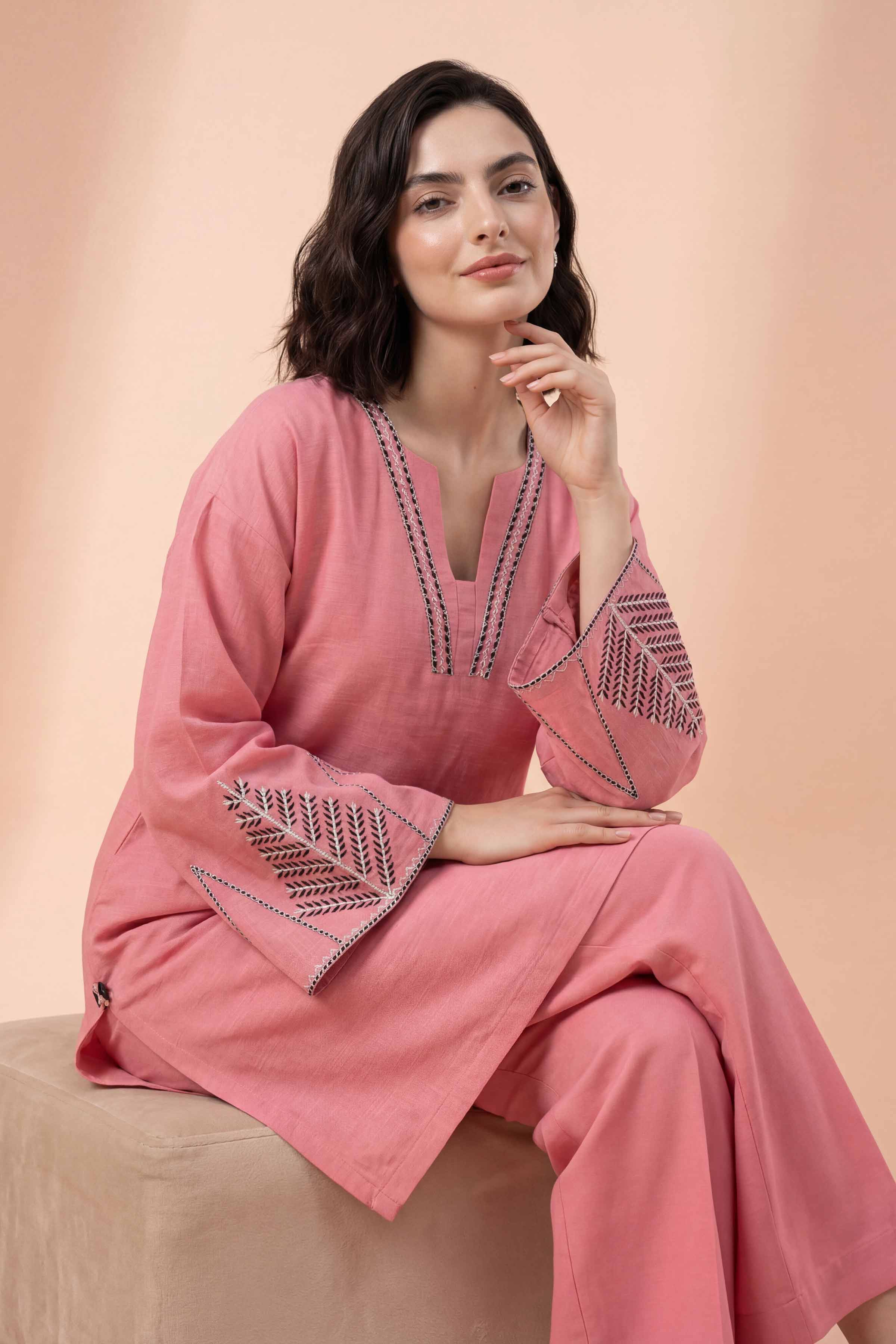 2 Piece - Embroidered Suit - PE26-397