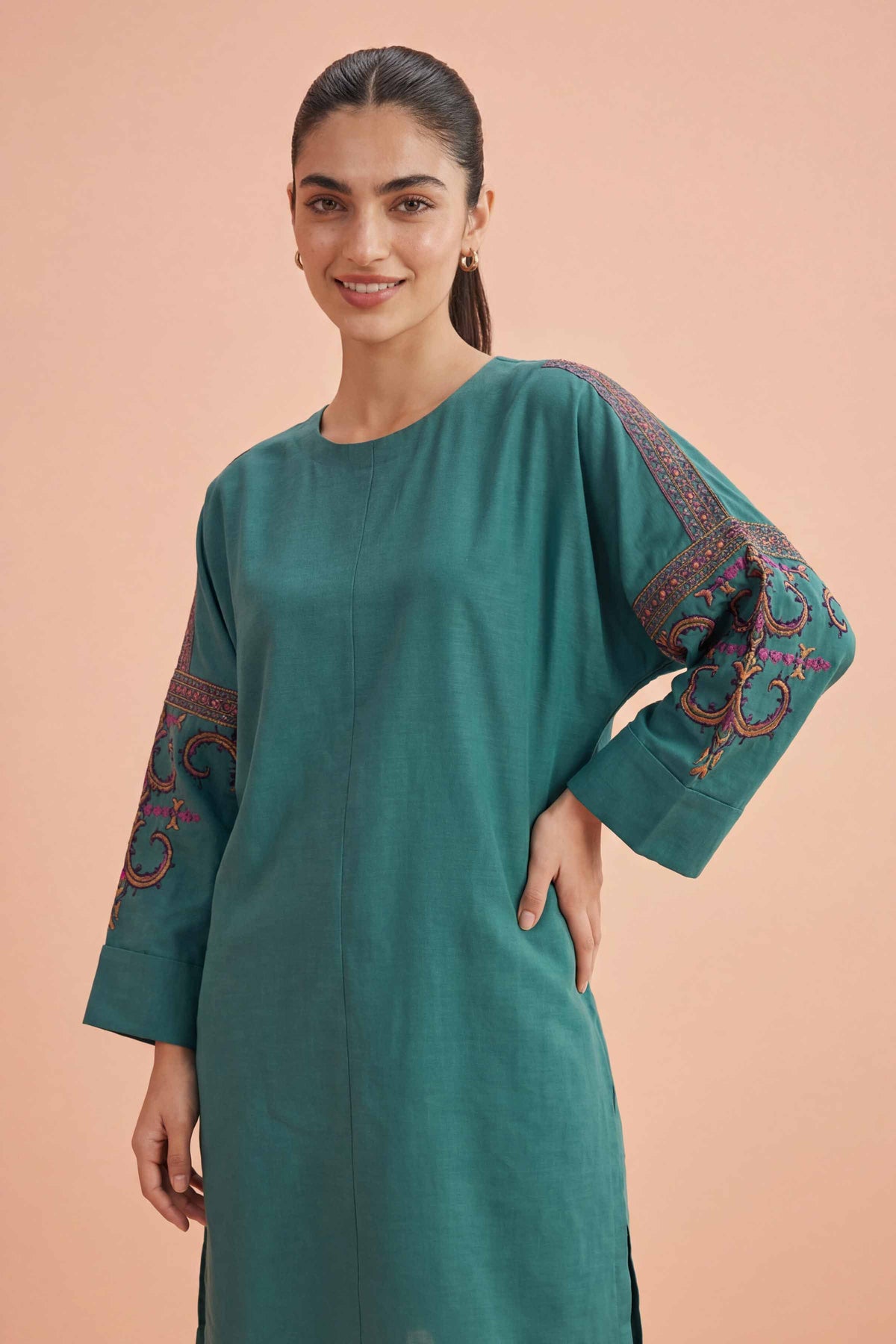 2 Piece - Embroidered Suit - PE26-408