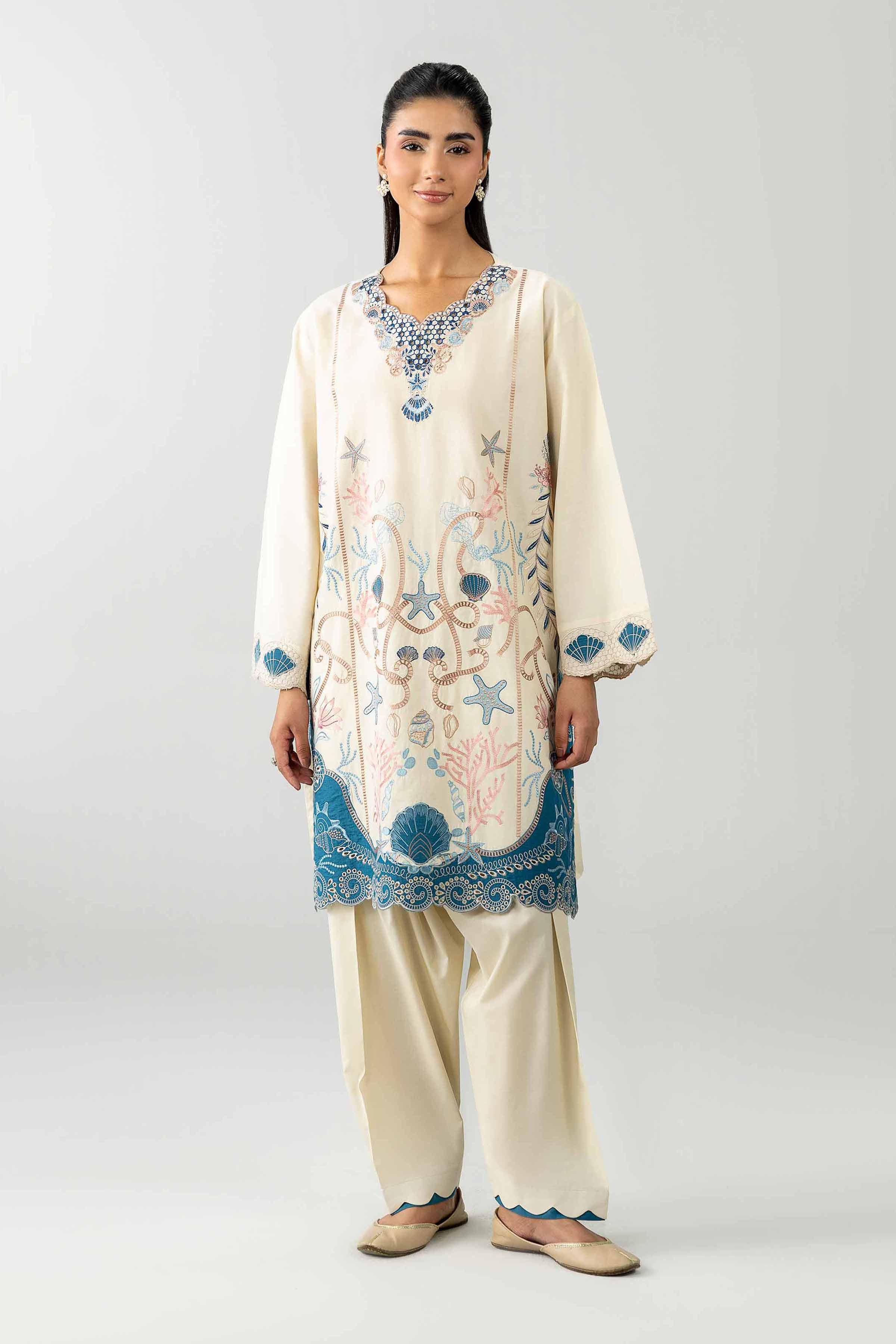 2 Piece - Embroidered Suit - PE26-452