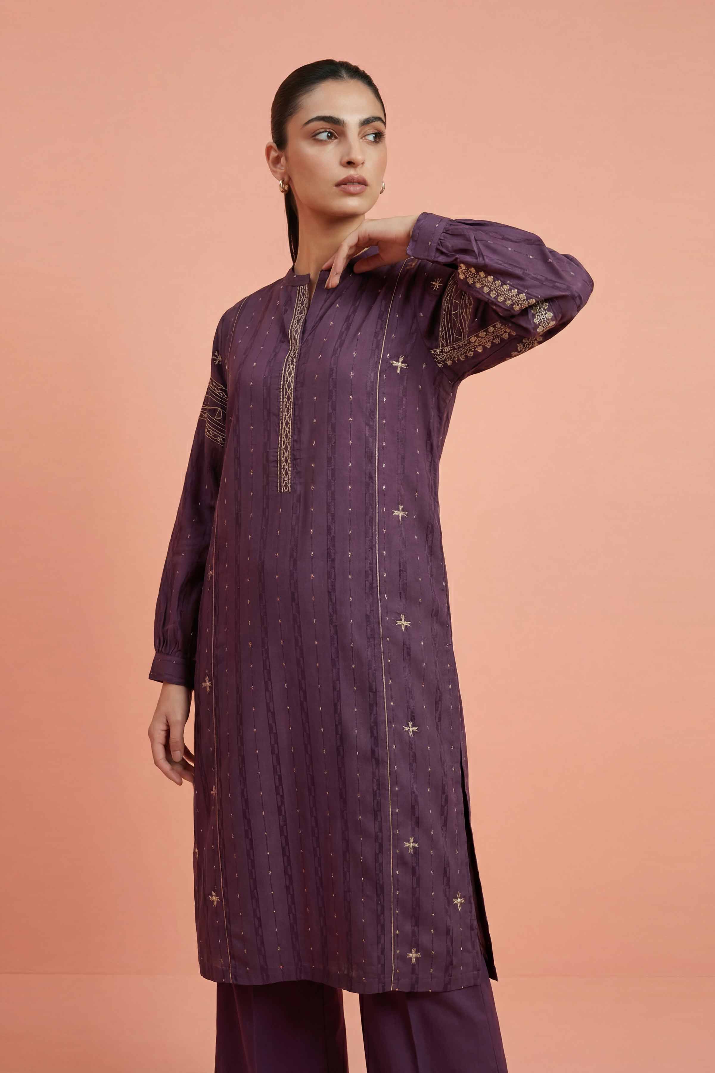 2 Piece - Embroidered Suit - PE26-458