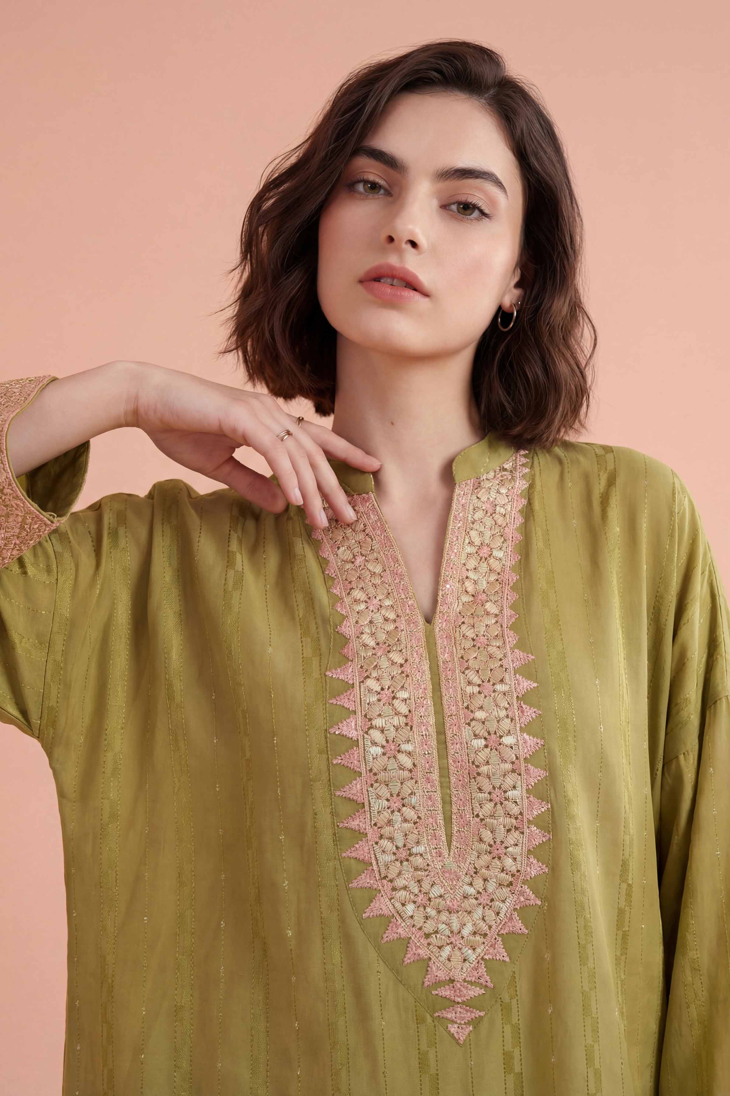 2 Piece - Embroidered Suit - PE26-461