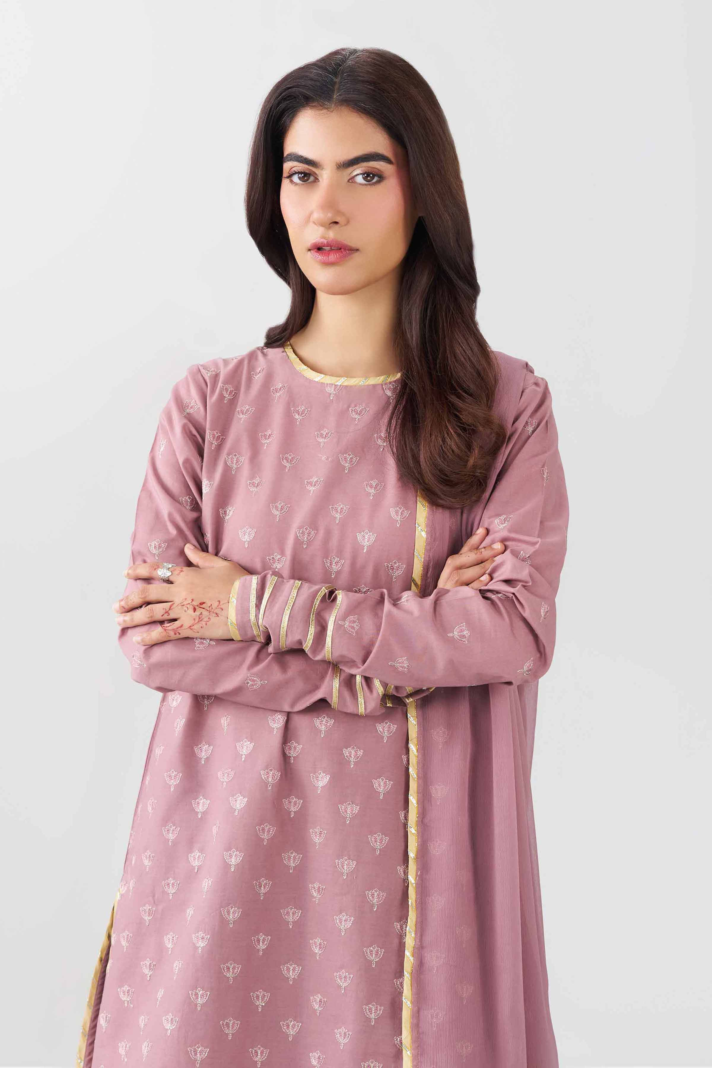 3 Piece - Embroidered Suit - PE26-516