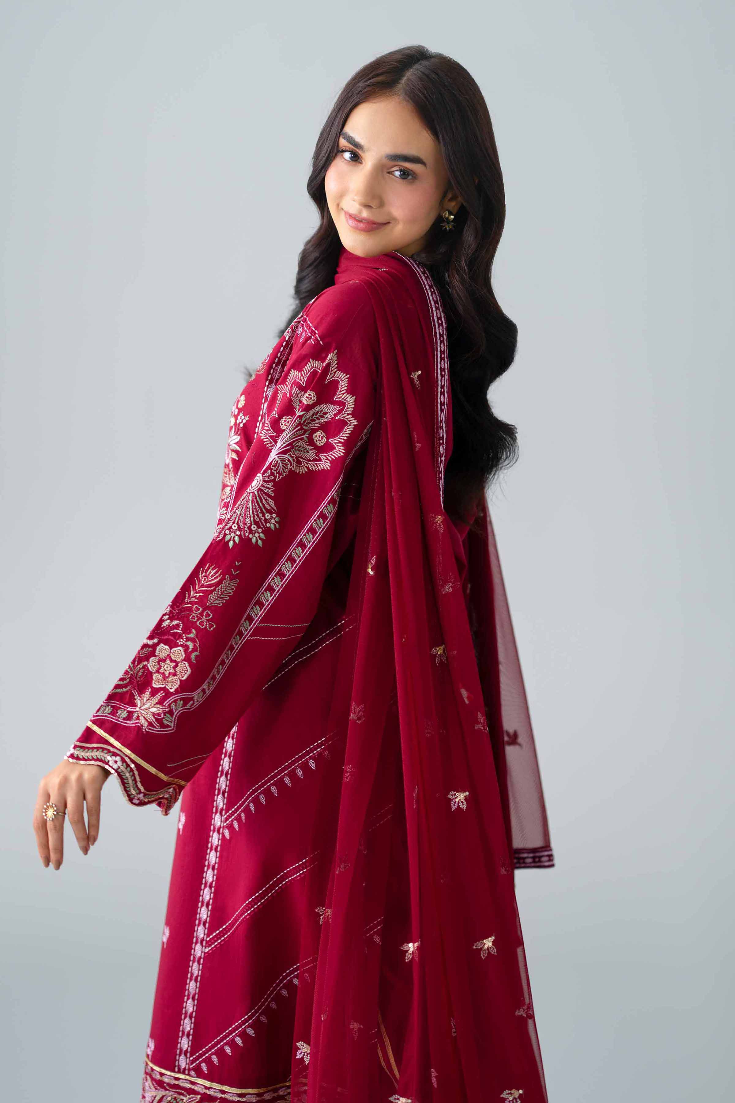 3 Piece - Embroidered Suit - PE26-542