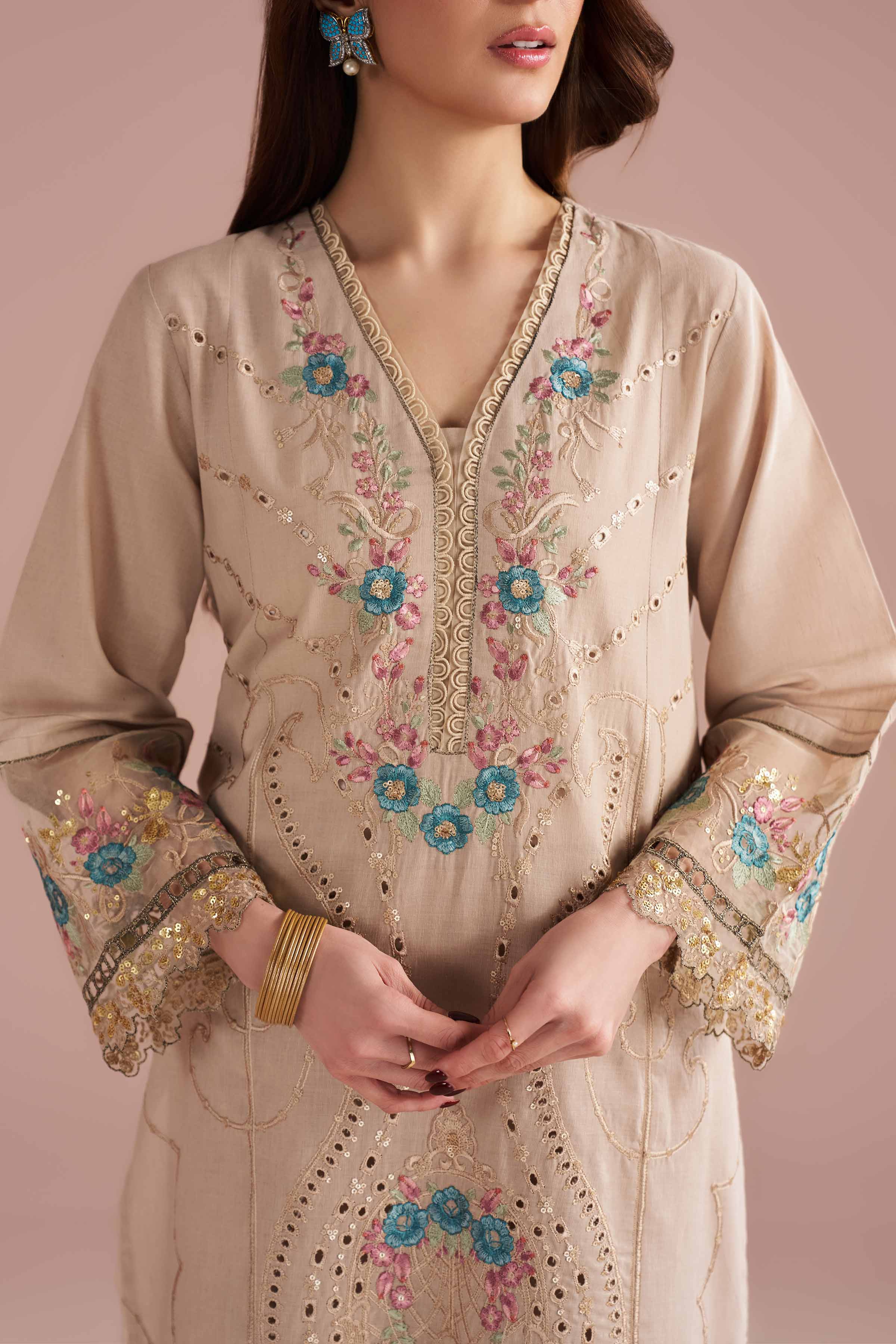 2 Piece - Embroidered Suit - PE26-55