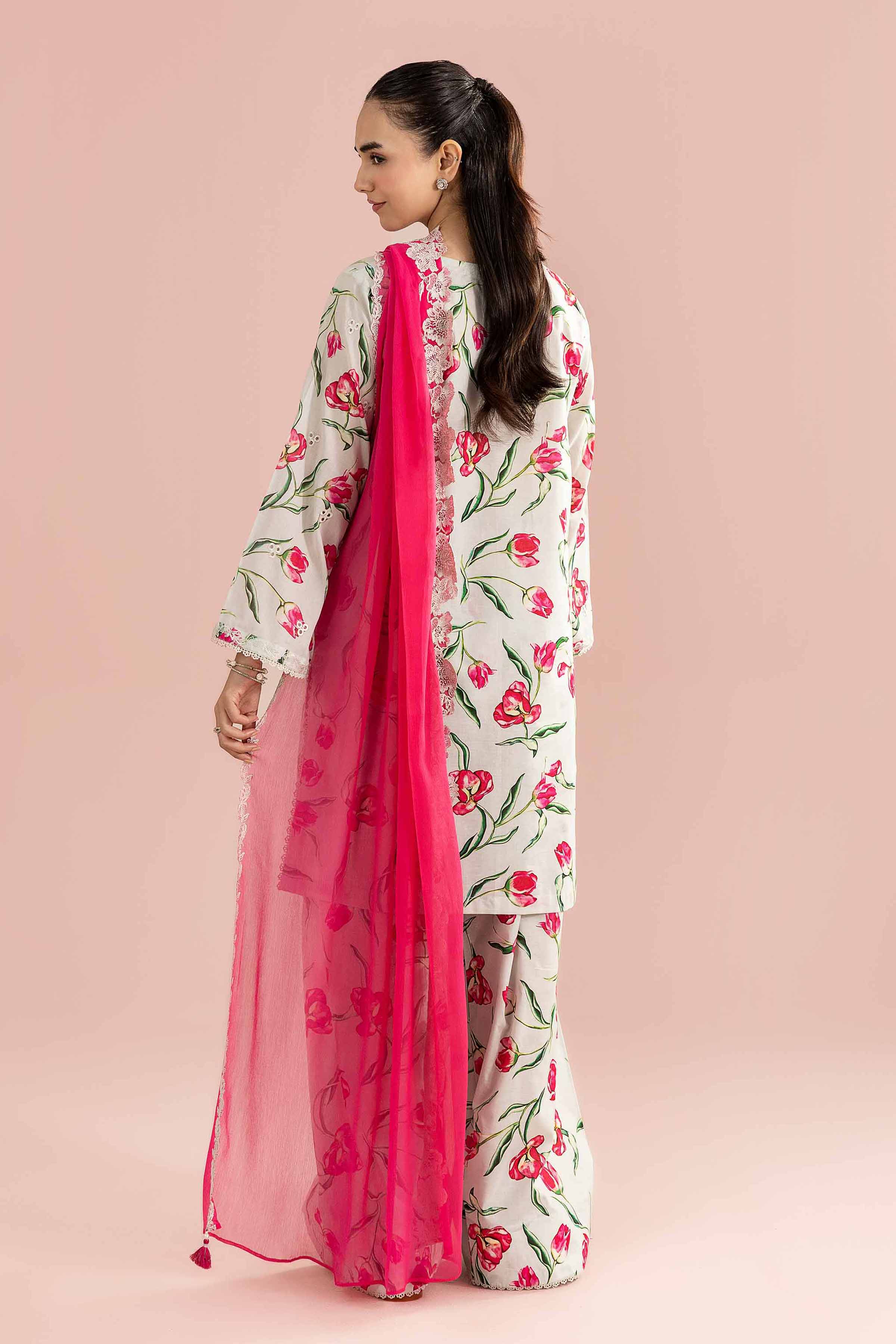 3 Piece - Printed Embroidered Suit - PE26-69