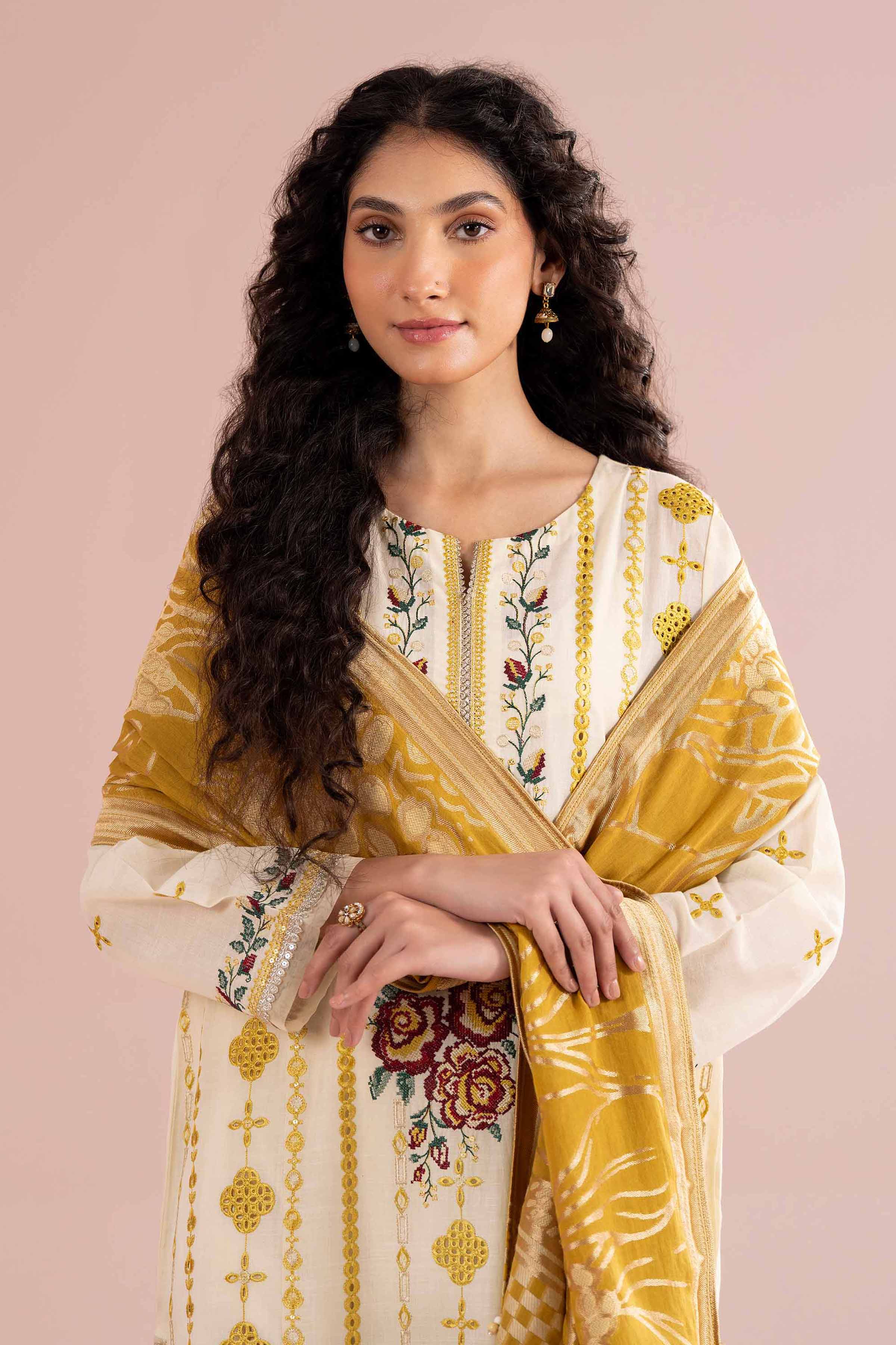 3 Piece - Embroidered Suit - PE26-75
