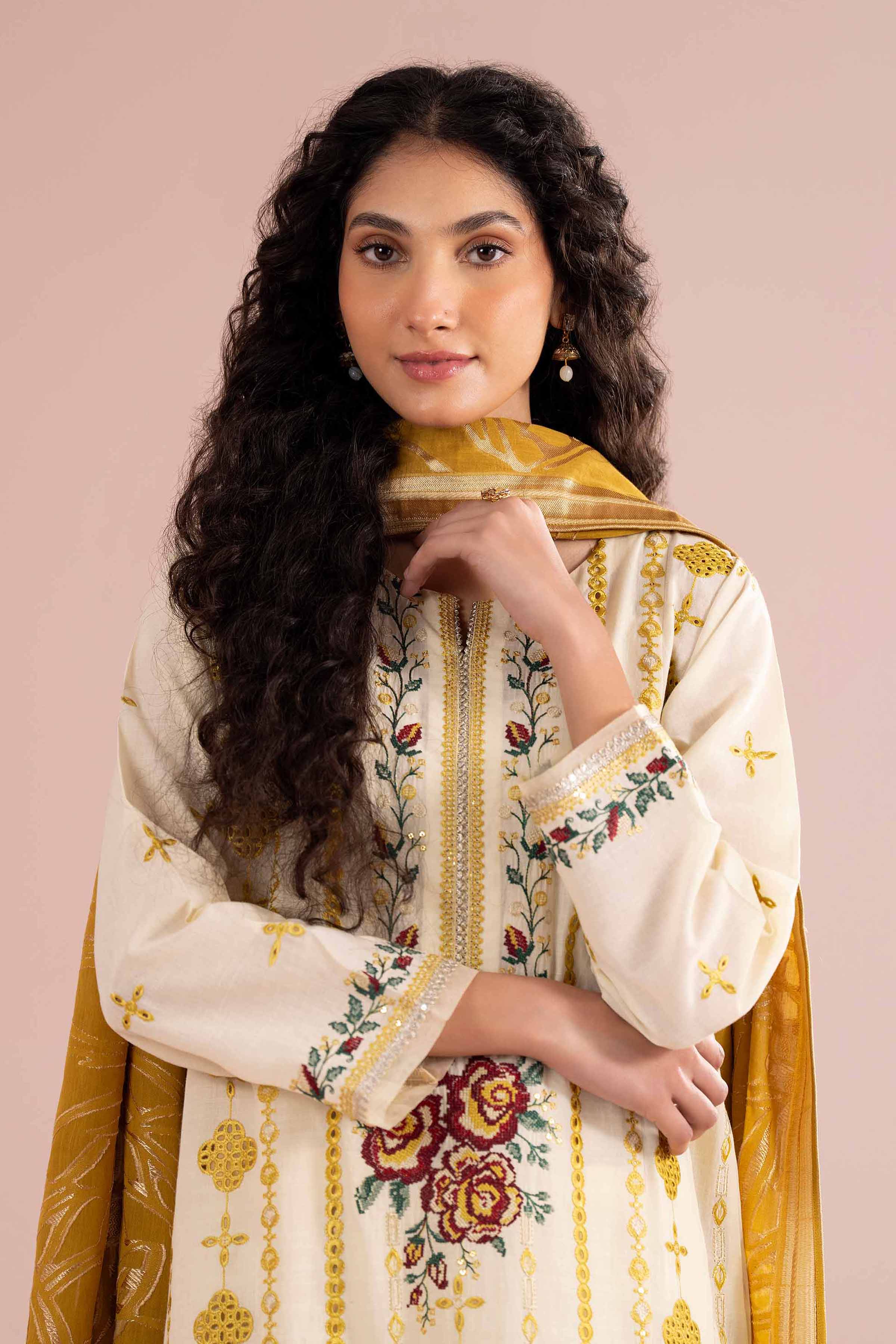 3 Piece - Embroidered Suit - PE26-75