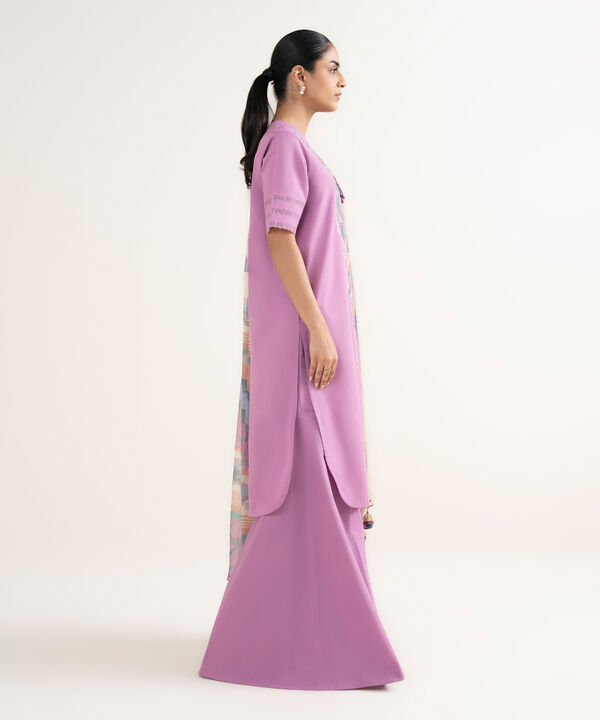 3 Piece - Embroidered Cotton Viscose Suit