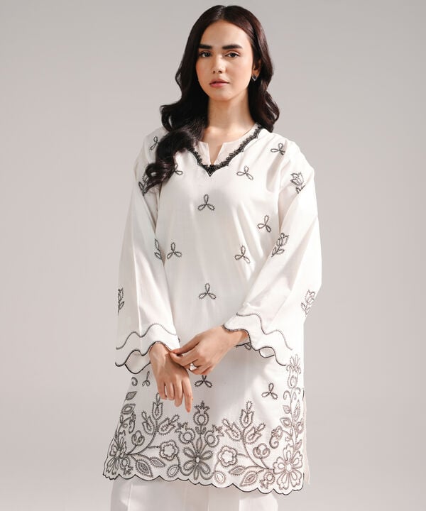 Embroidered Crosshatch Shirt