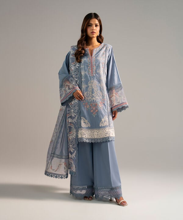2 Piece - Embroidered Jacquard Suit