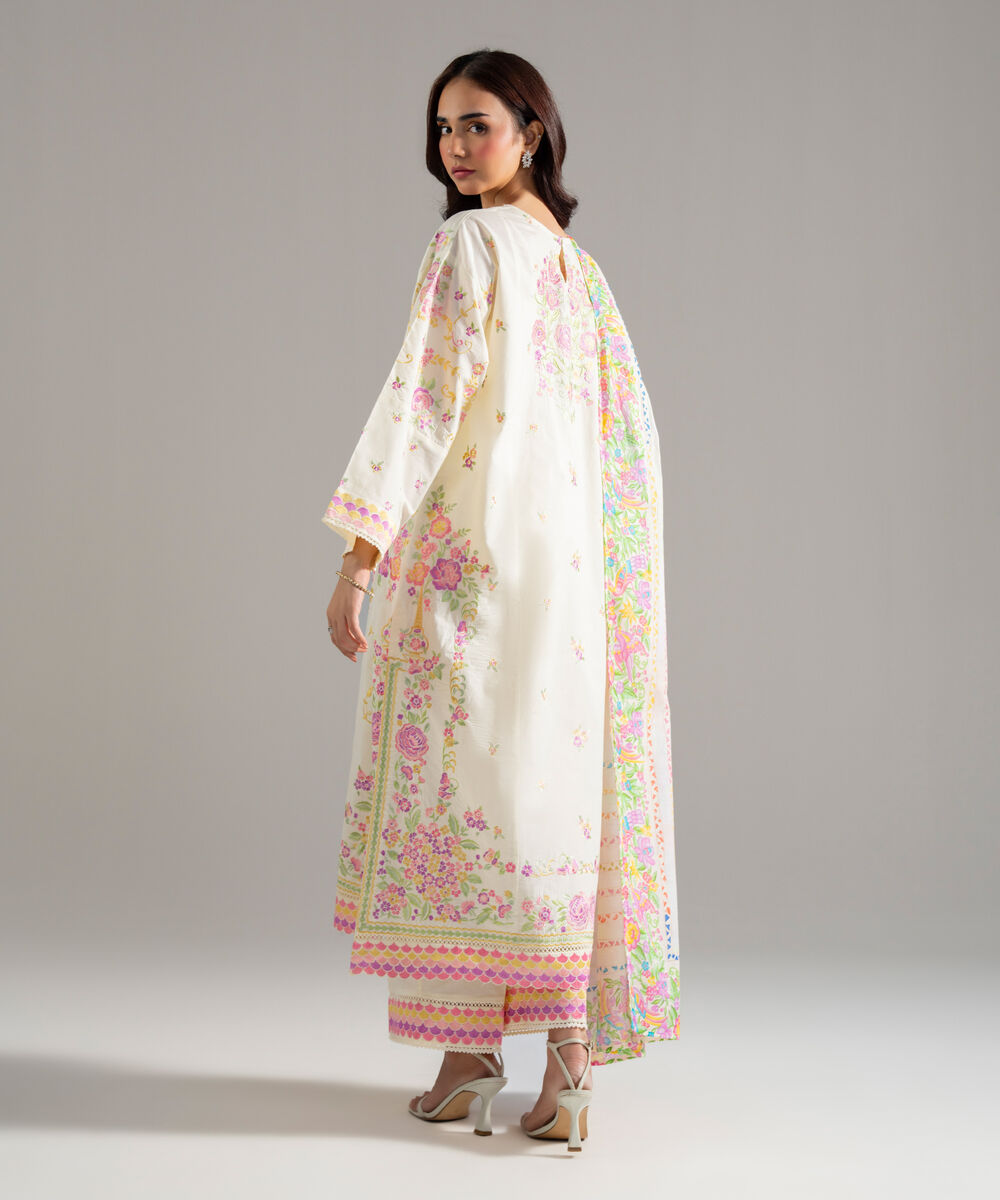 3 Piece - Embroidered Cambric Suit PEW26STV1016