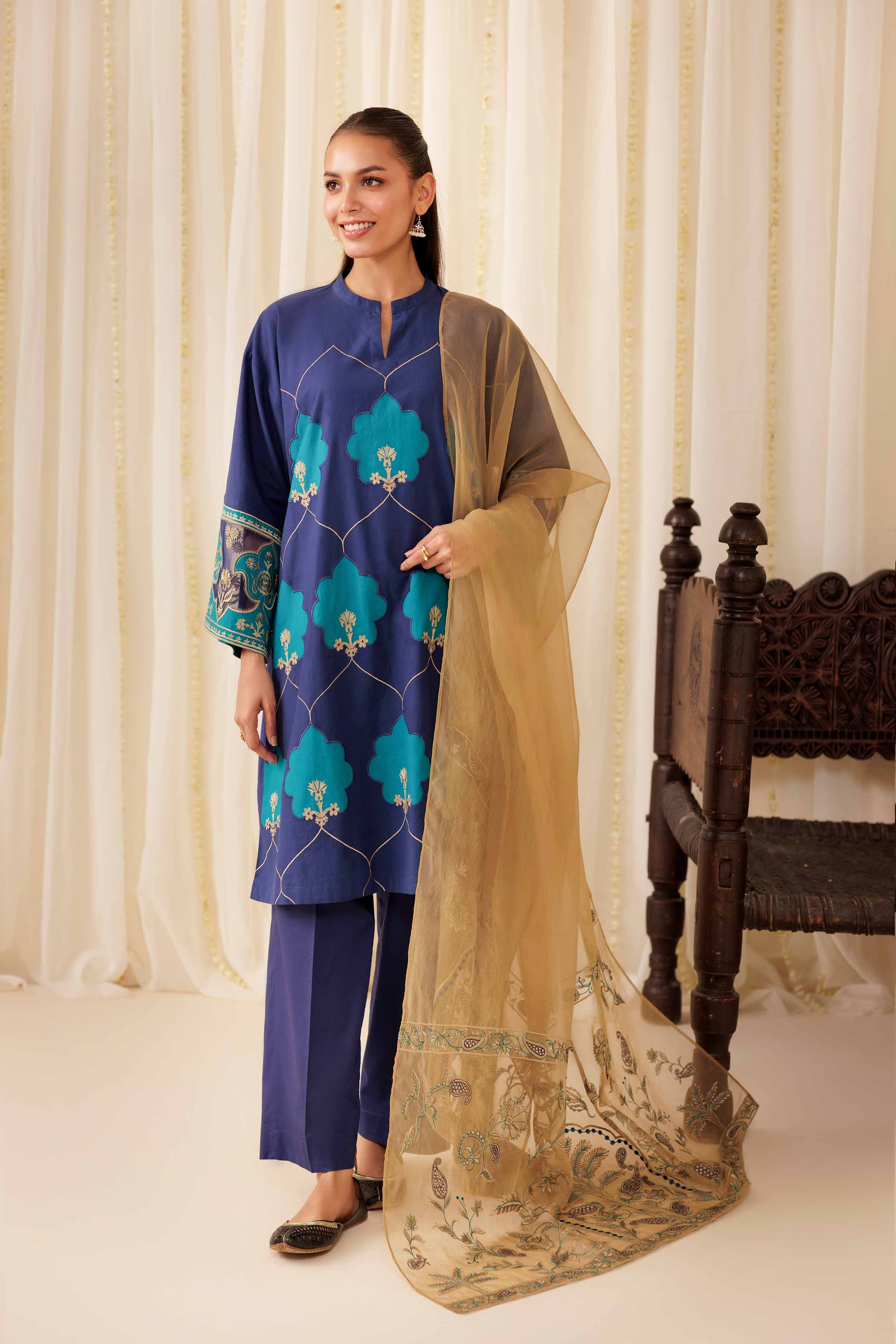 3 Piece - Embroidered Suit - PFE25-42