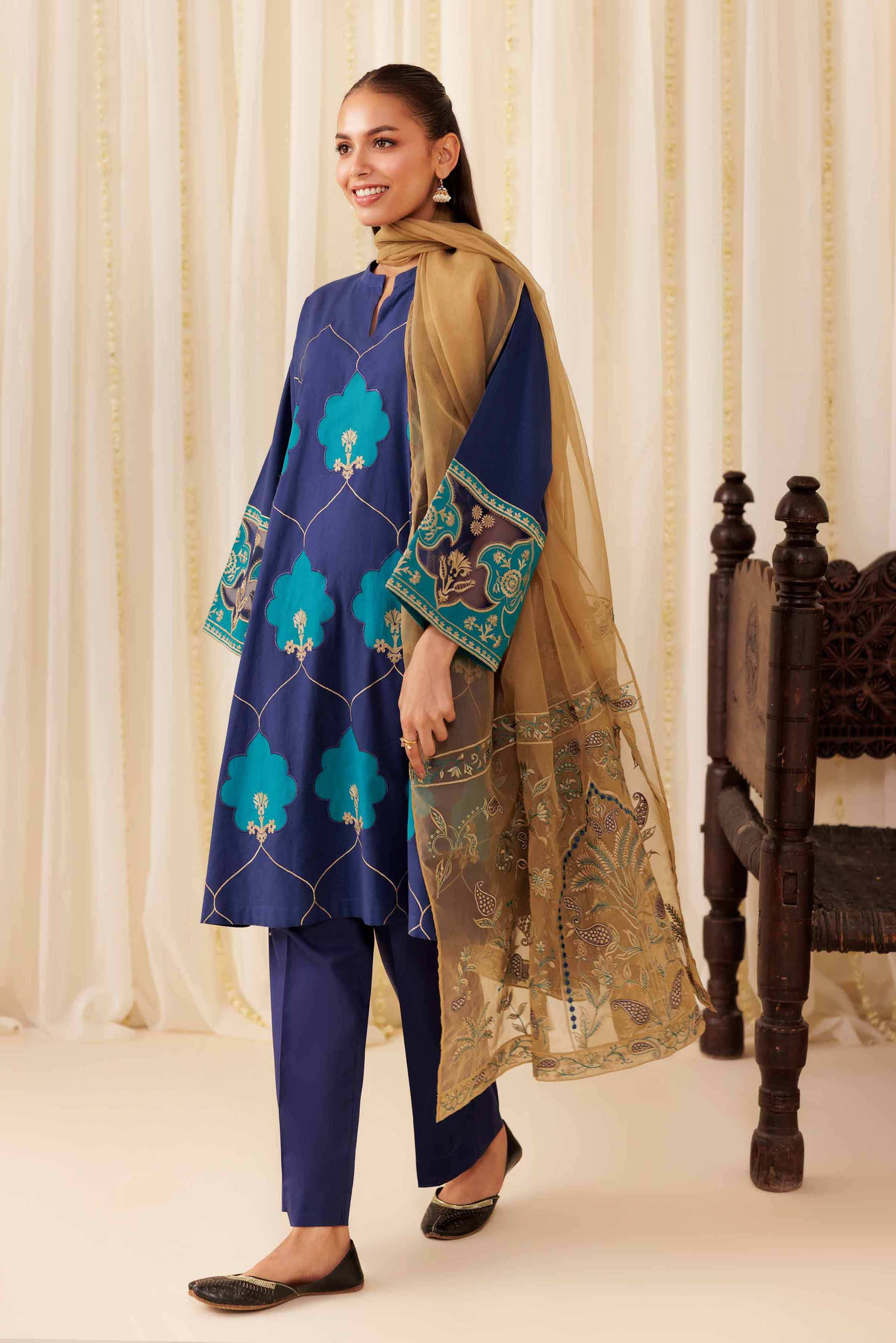 3 Piece - Embroidered Suit - PFE25-42