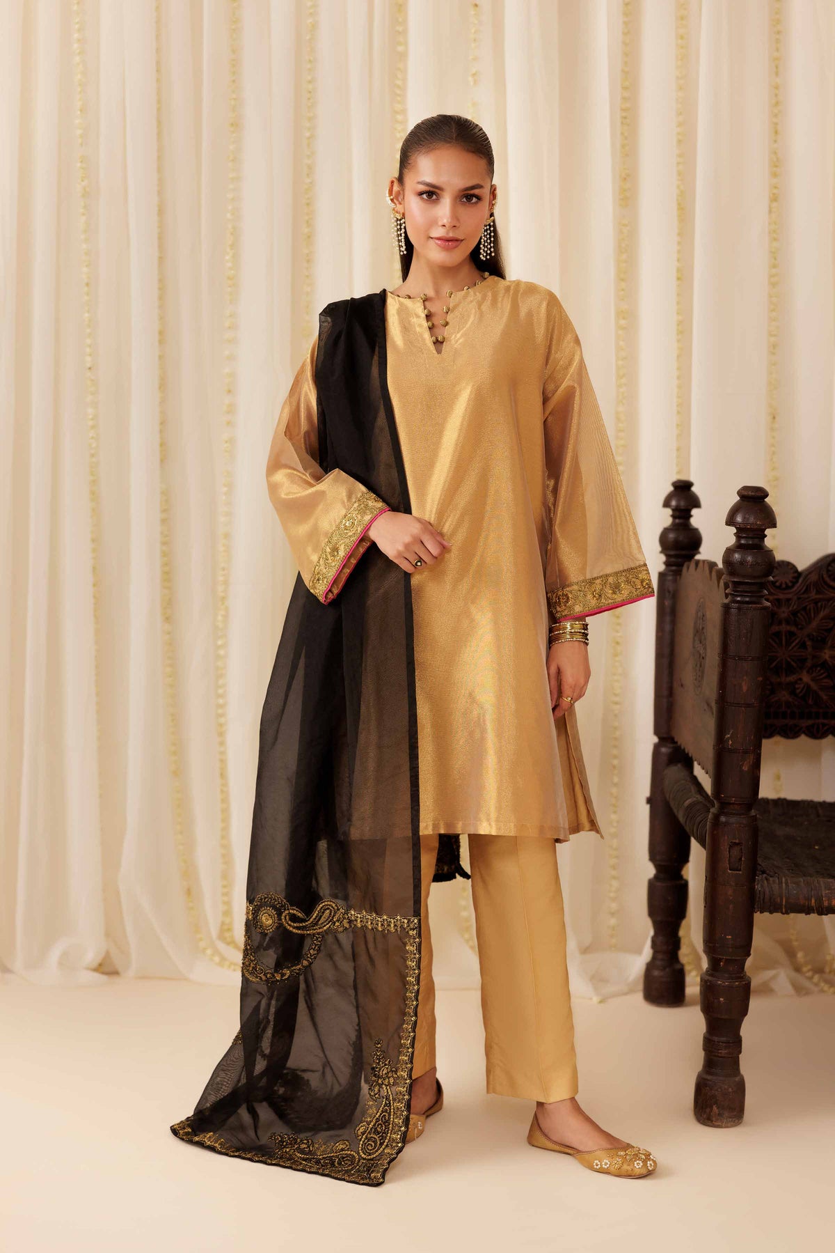 3 Piece - Embroidered Suit - PFE25-49