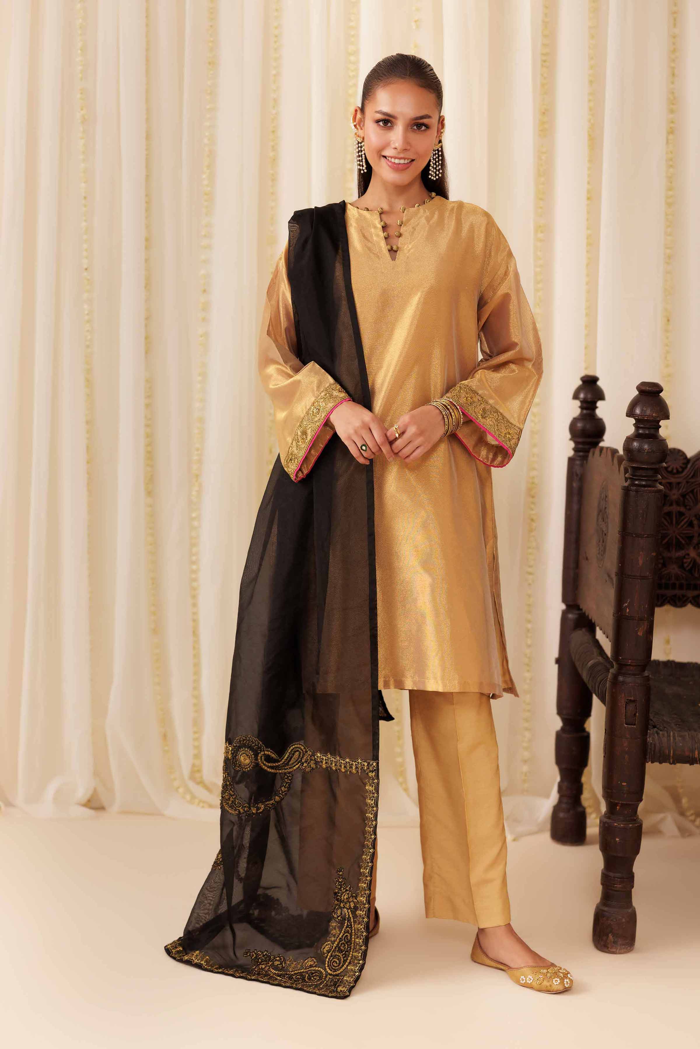 3 Piece - Embroidered Suit - PFE25-49