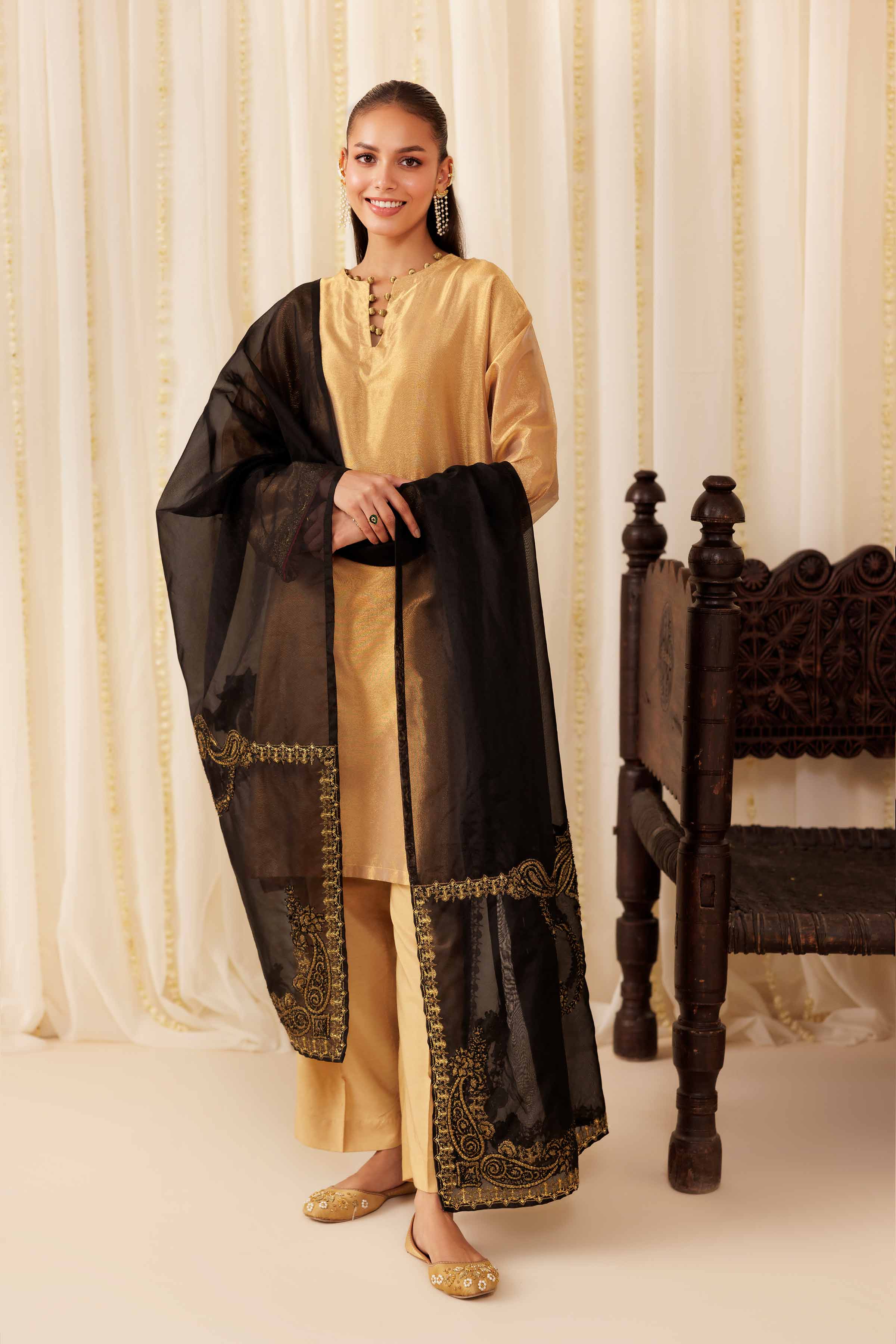 3 Piece - Embroidered Suit - PFE25-49