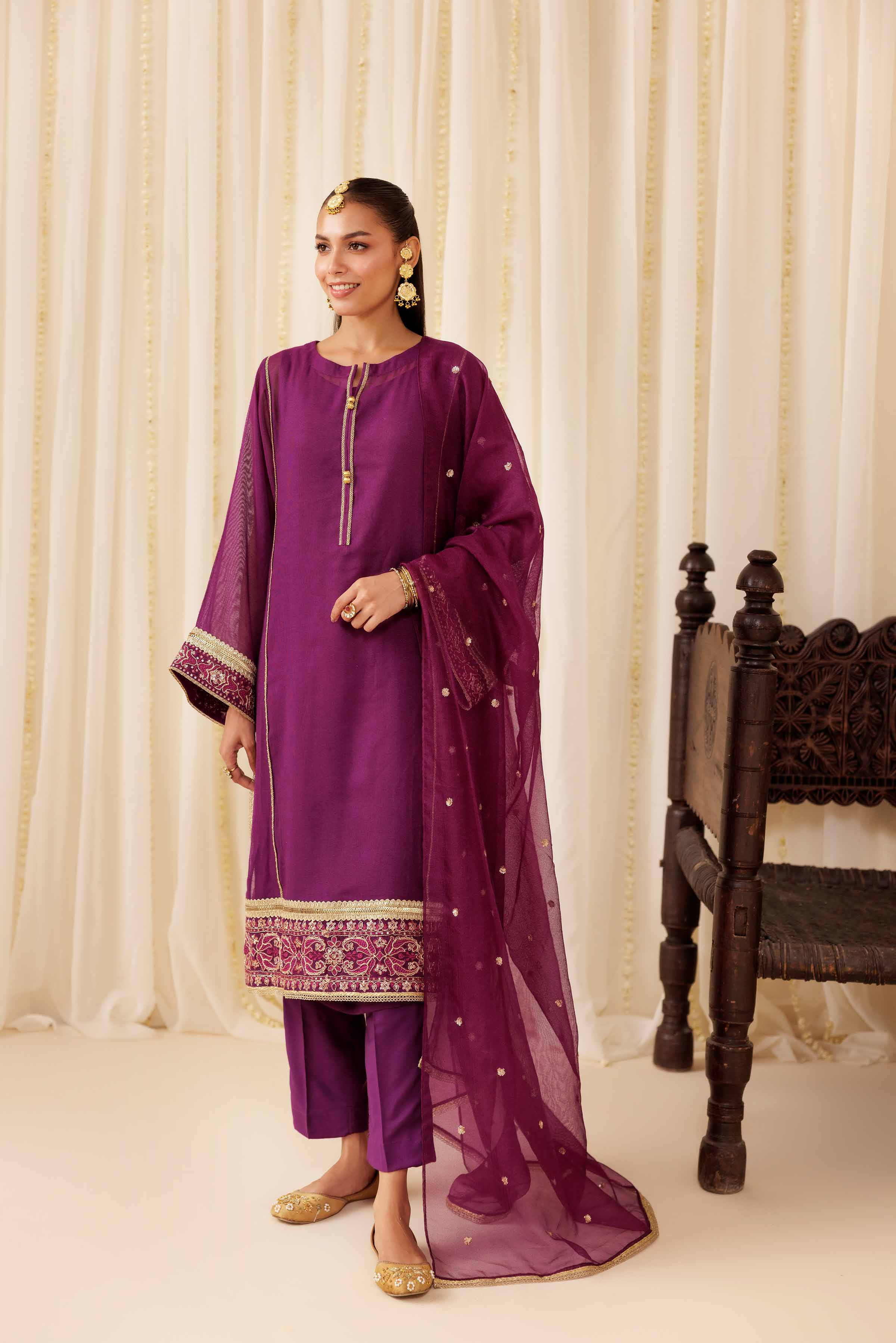 3 Piece - Embroidered Suit - PFE25-54