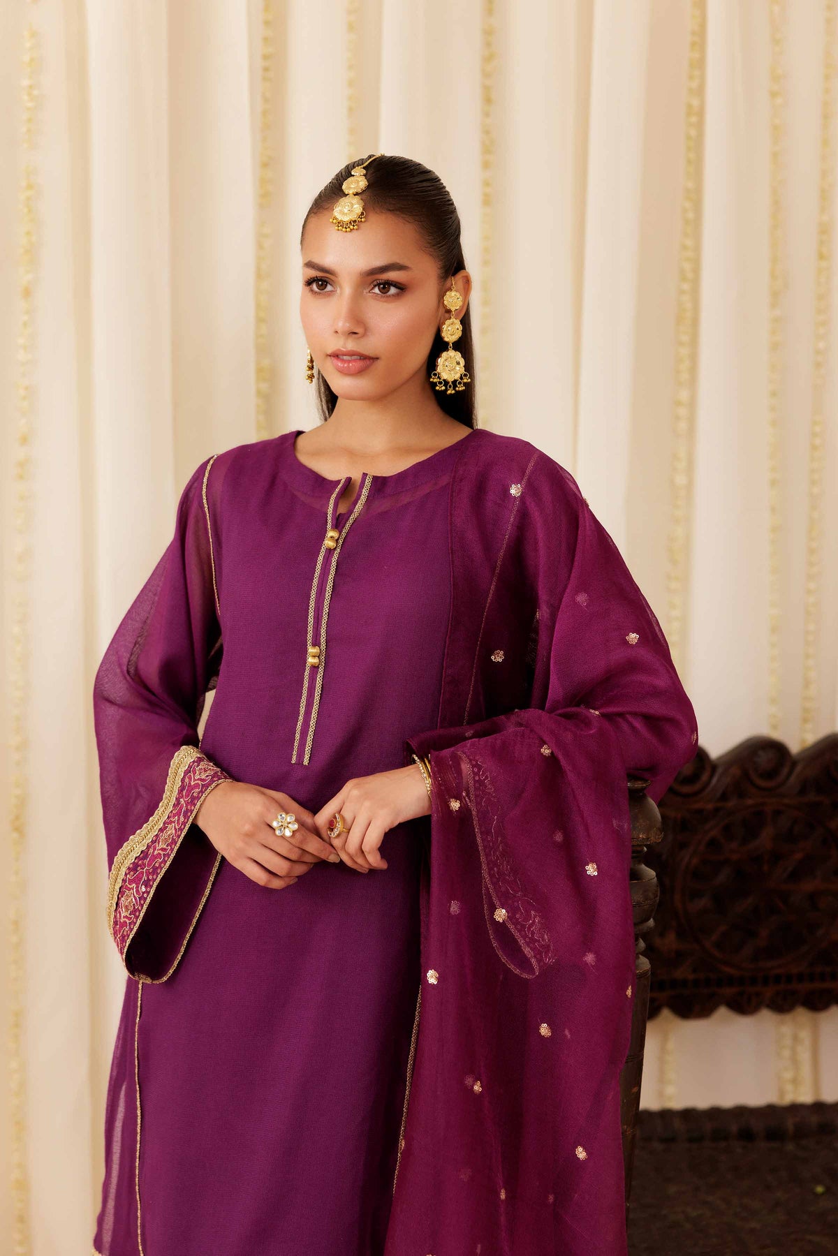 3 Piece - Embroidered Suit - PFE25-54