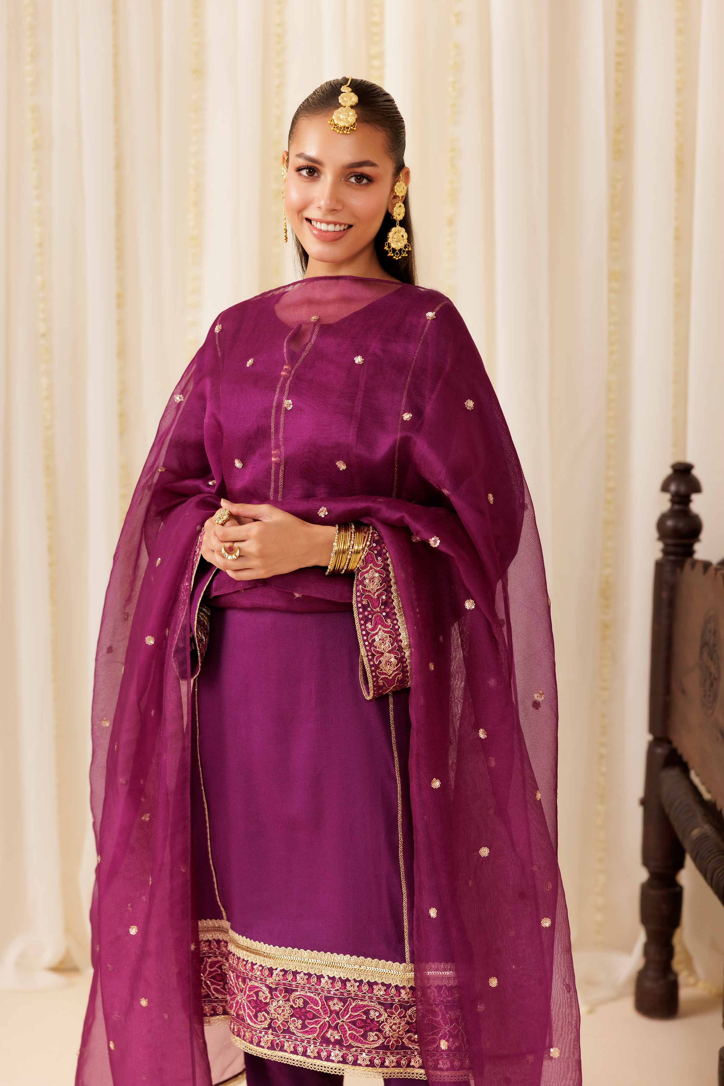 3 Piece - Embroidered Suit - PFE25-54