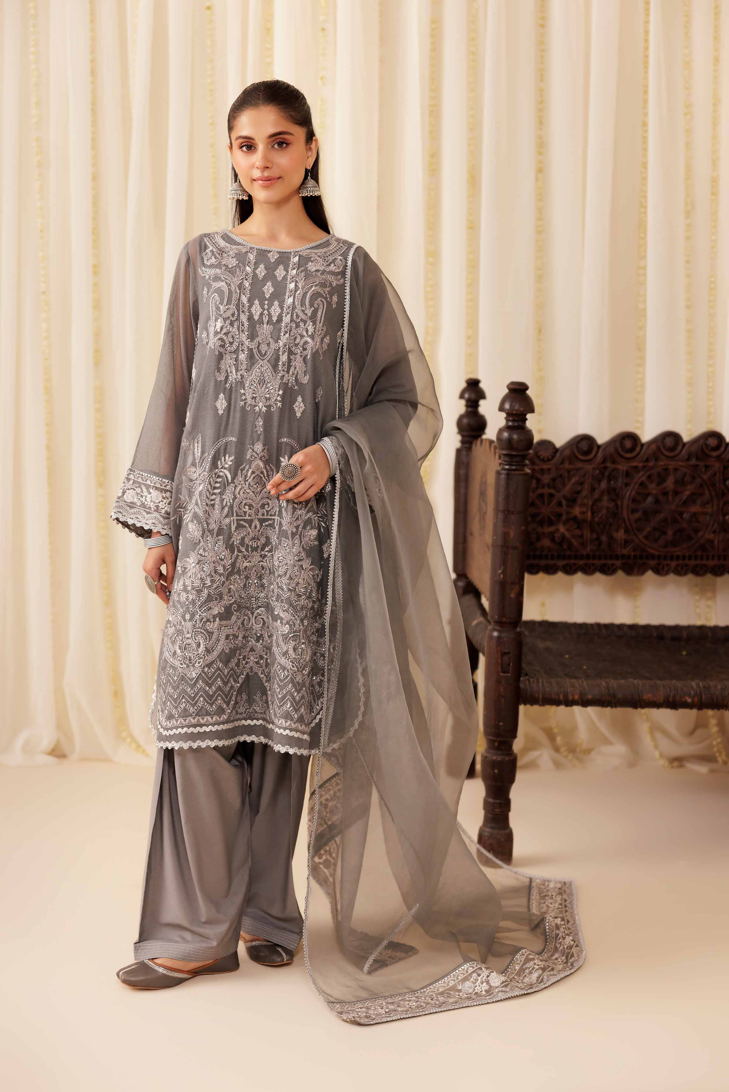 3 Piece - Embroidered Suit - PFE25-56