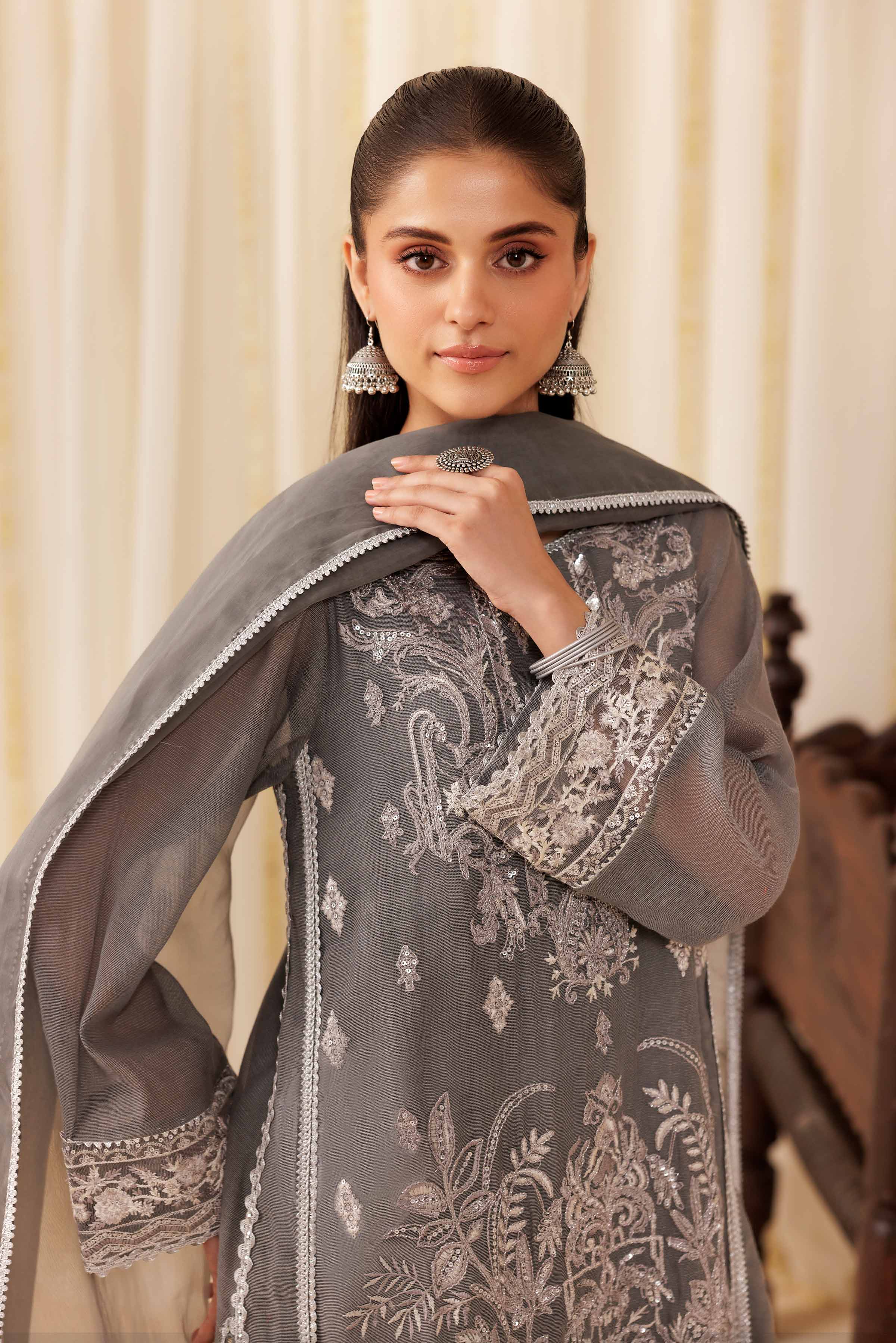 3 Piece - Embroidered Suit - PFE25-56